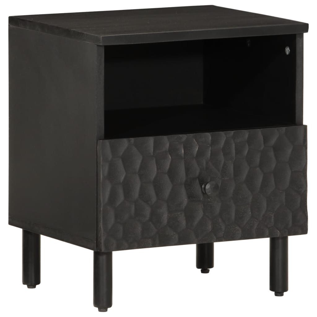vidaXL Nachttisch Nachttisch Schwarz 40x33x46 cm günstig online kaufen