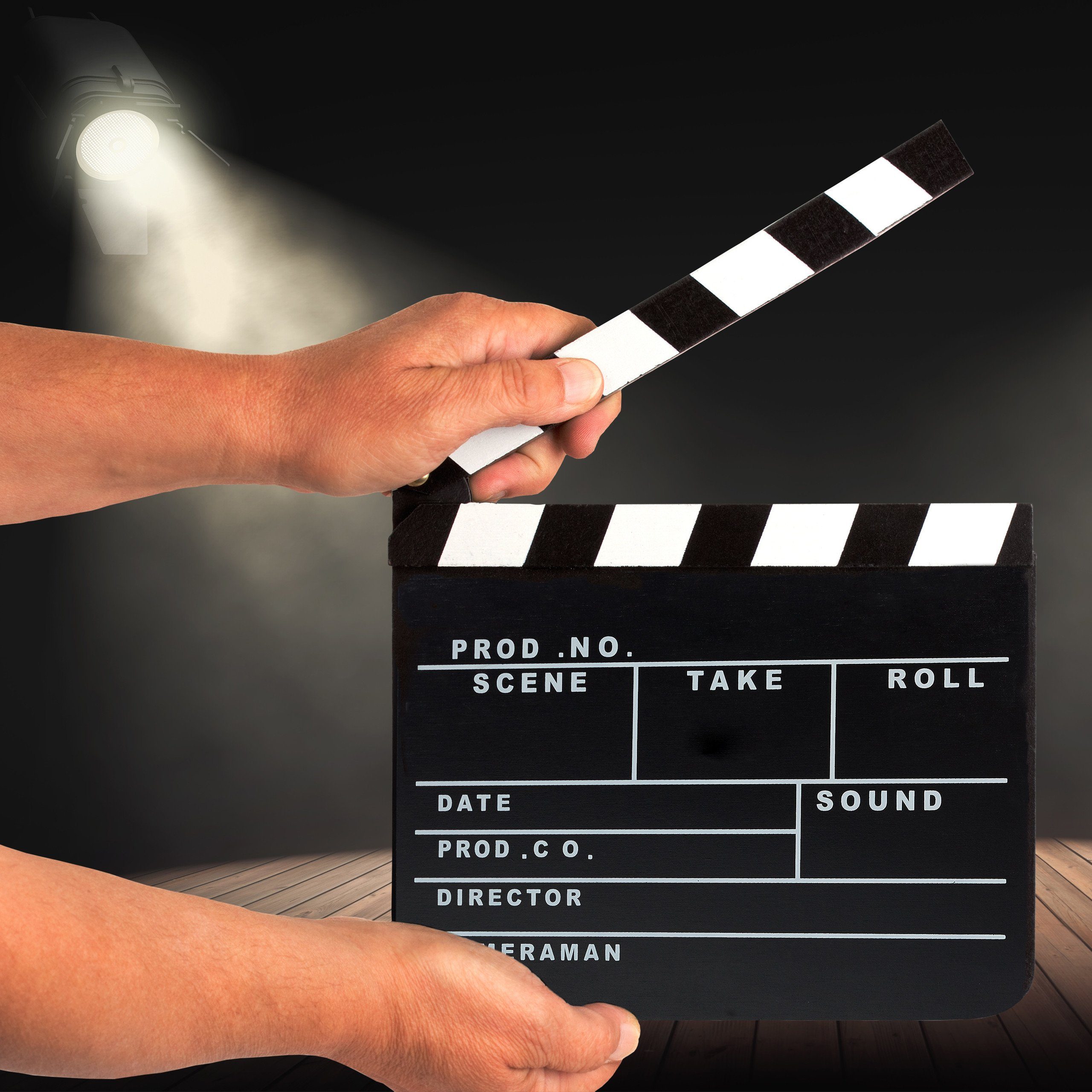 relaxdays Filmklappe schwarz
