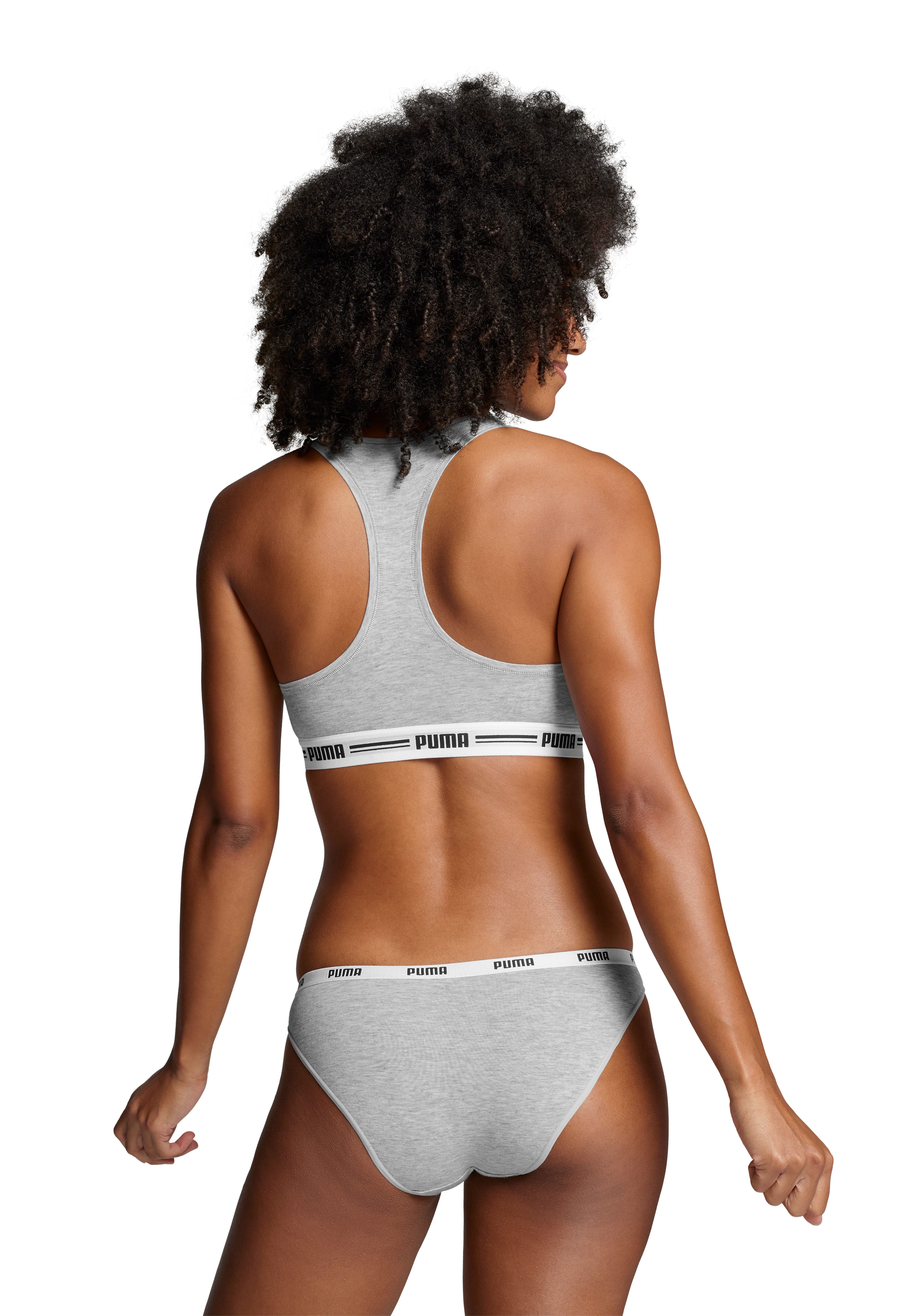 PUMA Sport-Bustier PUMA WOMEN RACER BACK TOP 1P HANG Racerback-Rücken, Logo-Unterbrustband, ohne Bügel, elastisch
