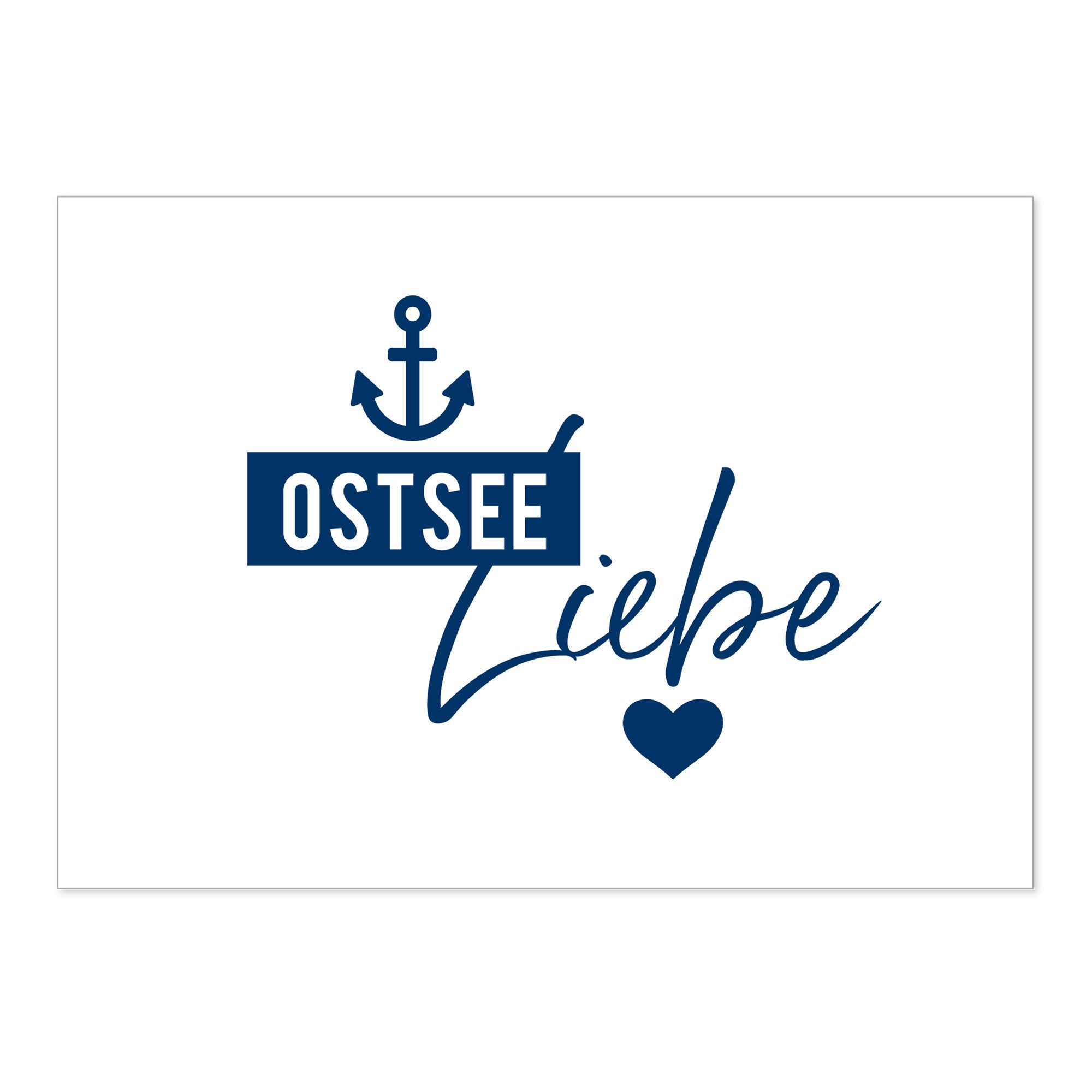 Postkarte Maritime Postkarte "Ostseeliebe" aus Recyclingpapier