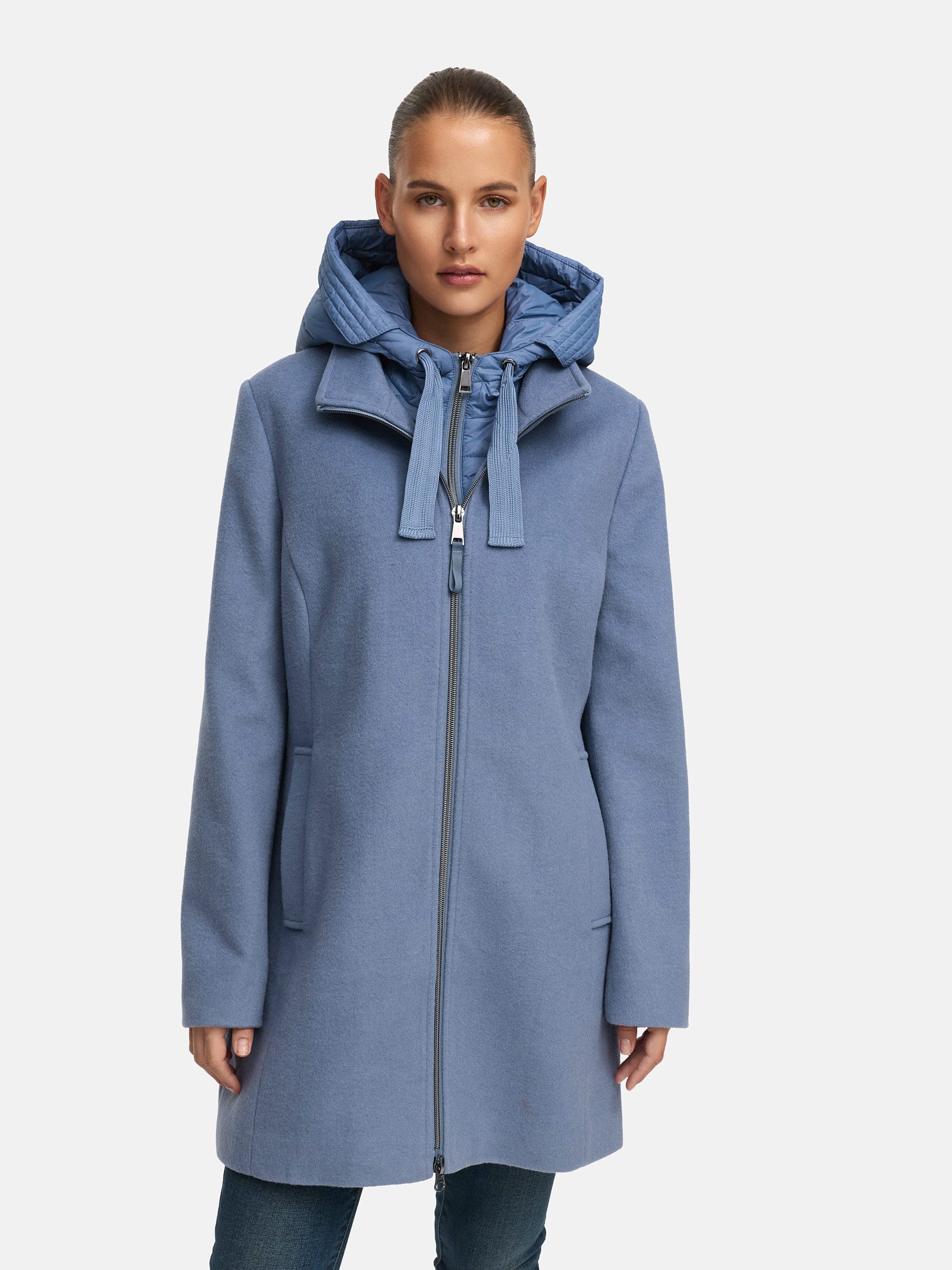 Manisa Wolljacke mit herausnehmbarer Kapuze günstig online kaufen