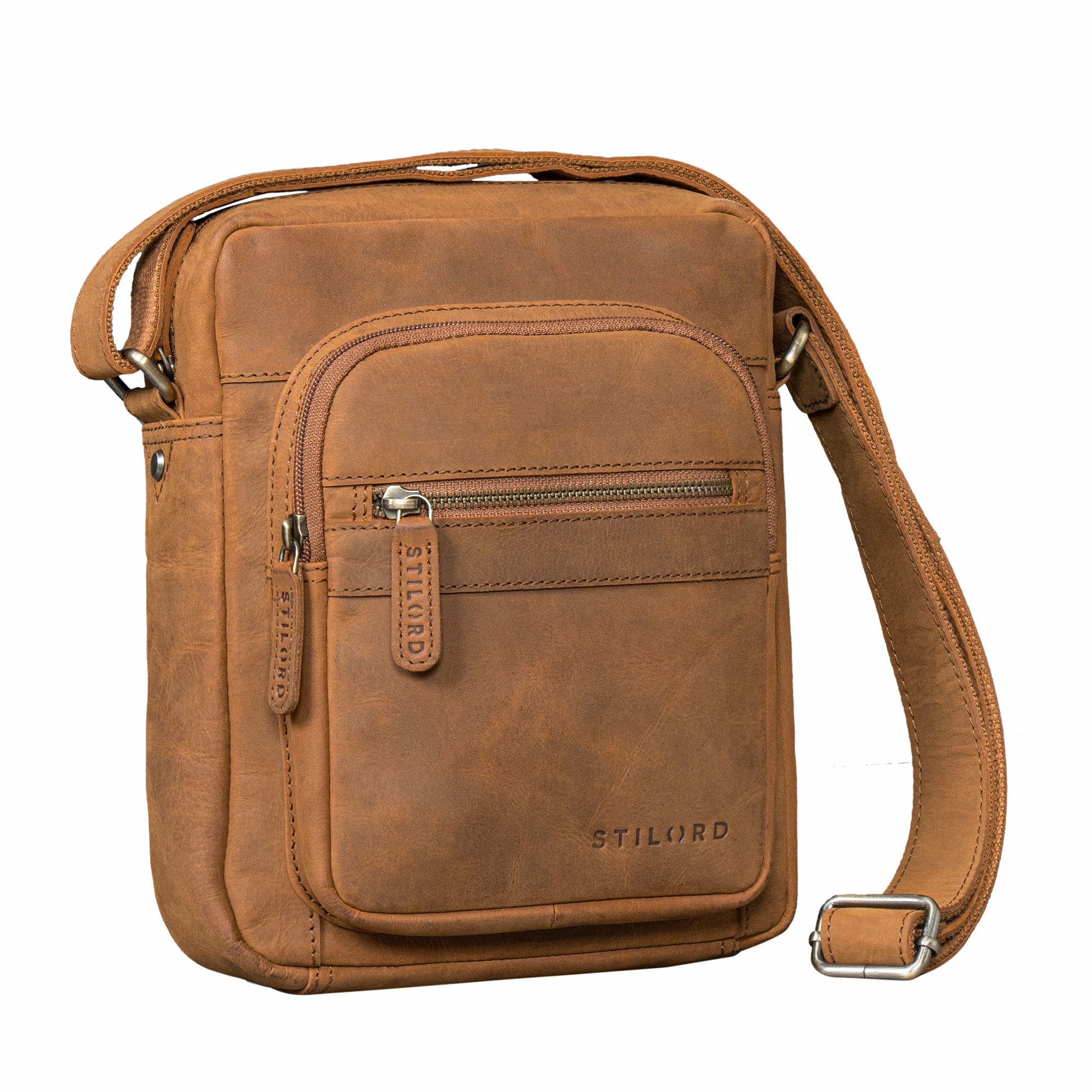 Schultertasche "Joao" Vintage Umhängetasche Herren Klein Leder für Tablet 10 Zoll