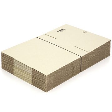 KK Verpackungen Versandkarton, 25 Graskartons 500 x 300 x 200 mm Nachhaltig Karton Postversand Braun-Grün
