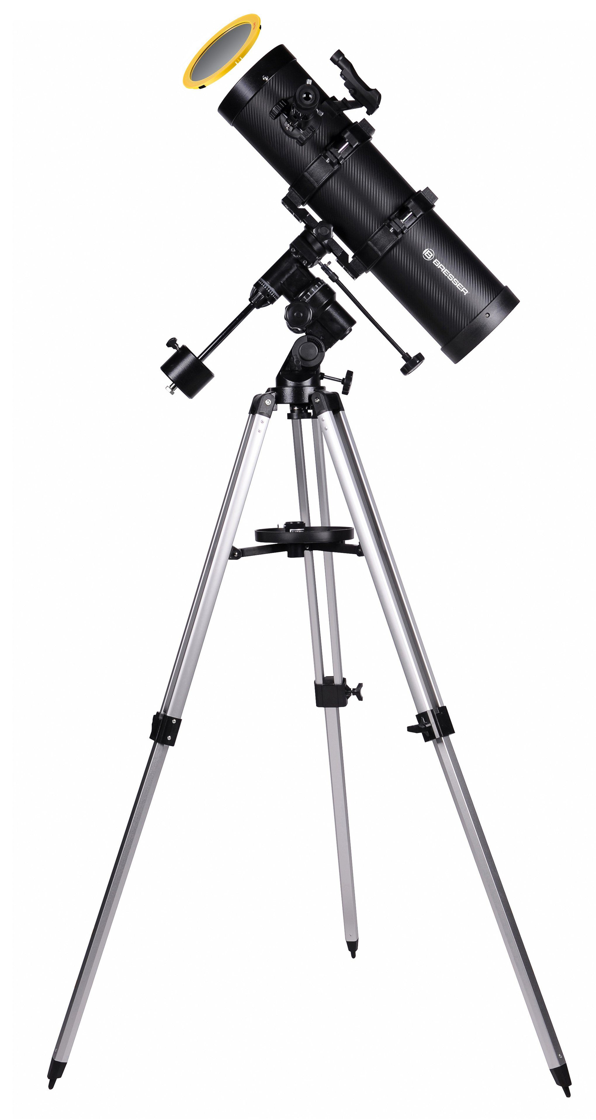 BRESSER Teleskop BRESSER Spica-I 130/650 EQ3 Spiegelteleskop mit Smartphone-Adapter & …