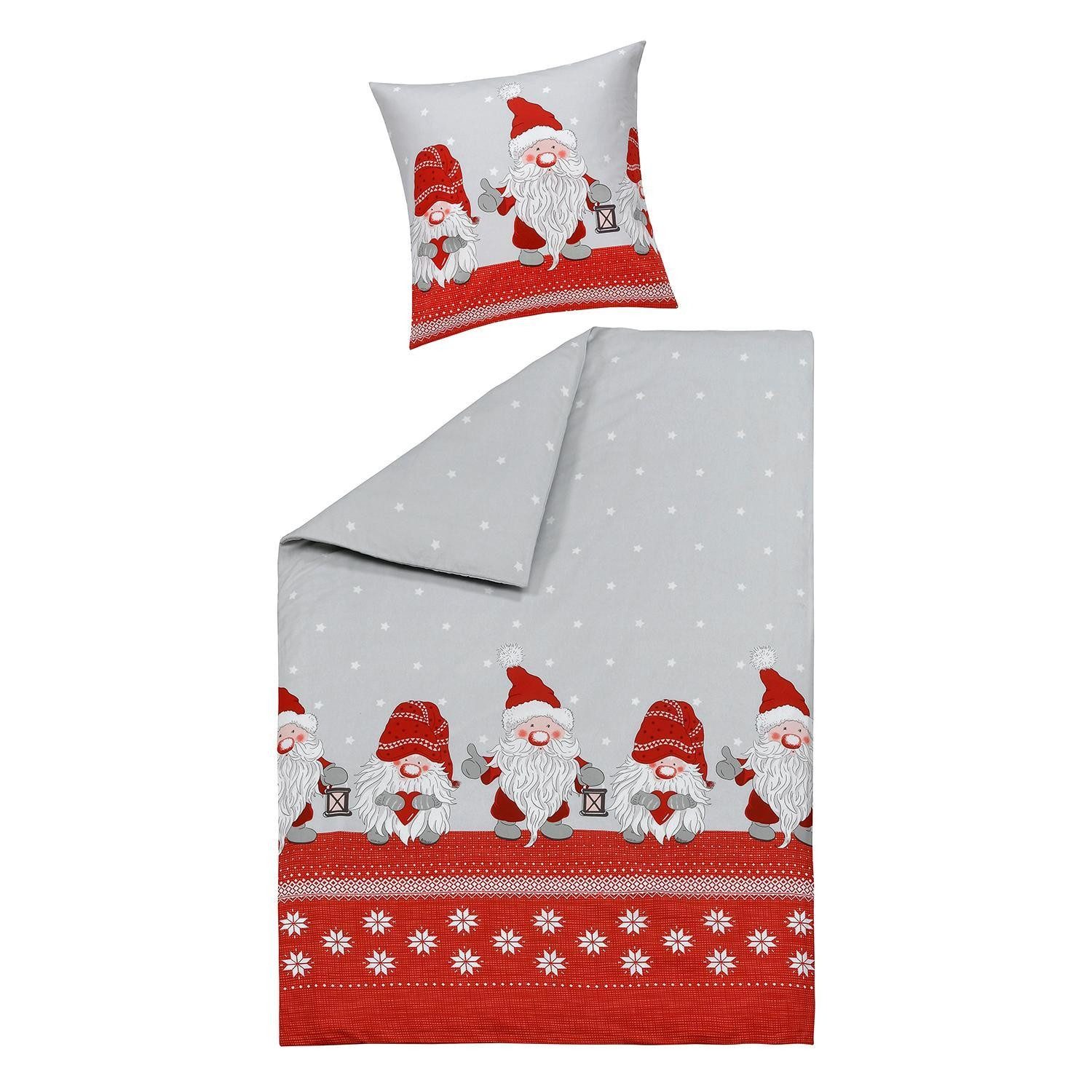 casa NOVA Постельное белье FINJA, 135 x 200 cm, Bunt, Baumwolle, waschbar, Baumwolle, 2 teilig, mit Reißverschluss