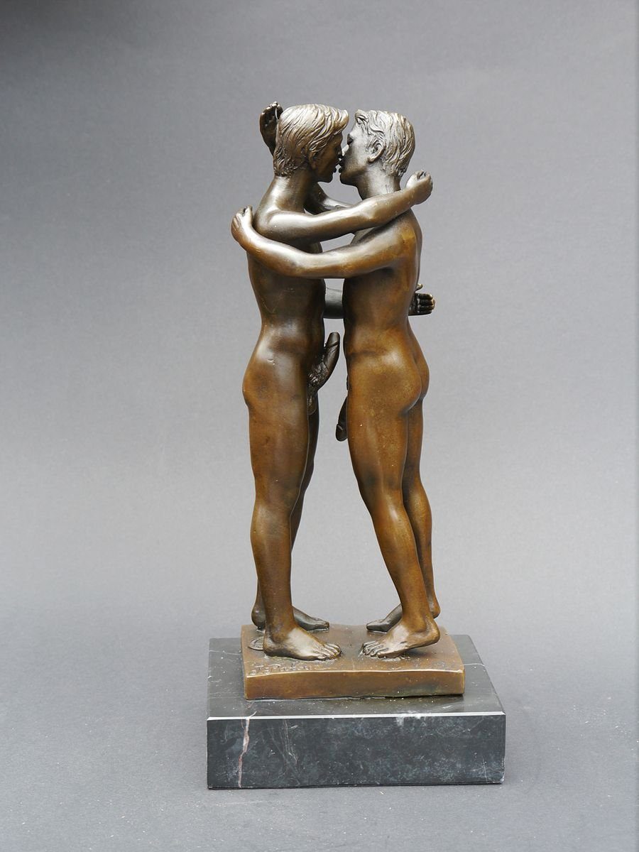 AFG küssen Bronze-Skulptur, zwei sich Männer Dekoobjekt Erotische