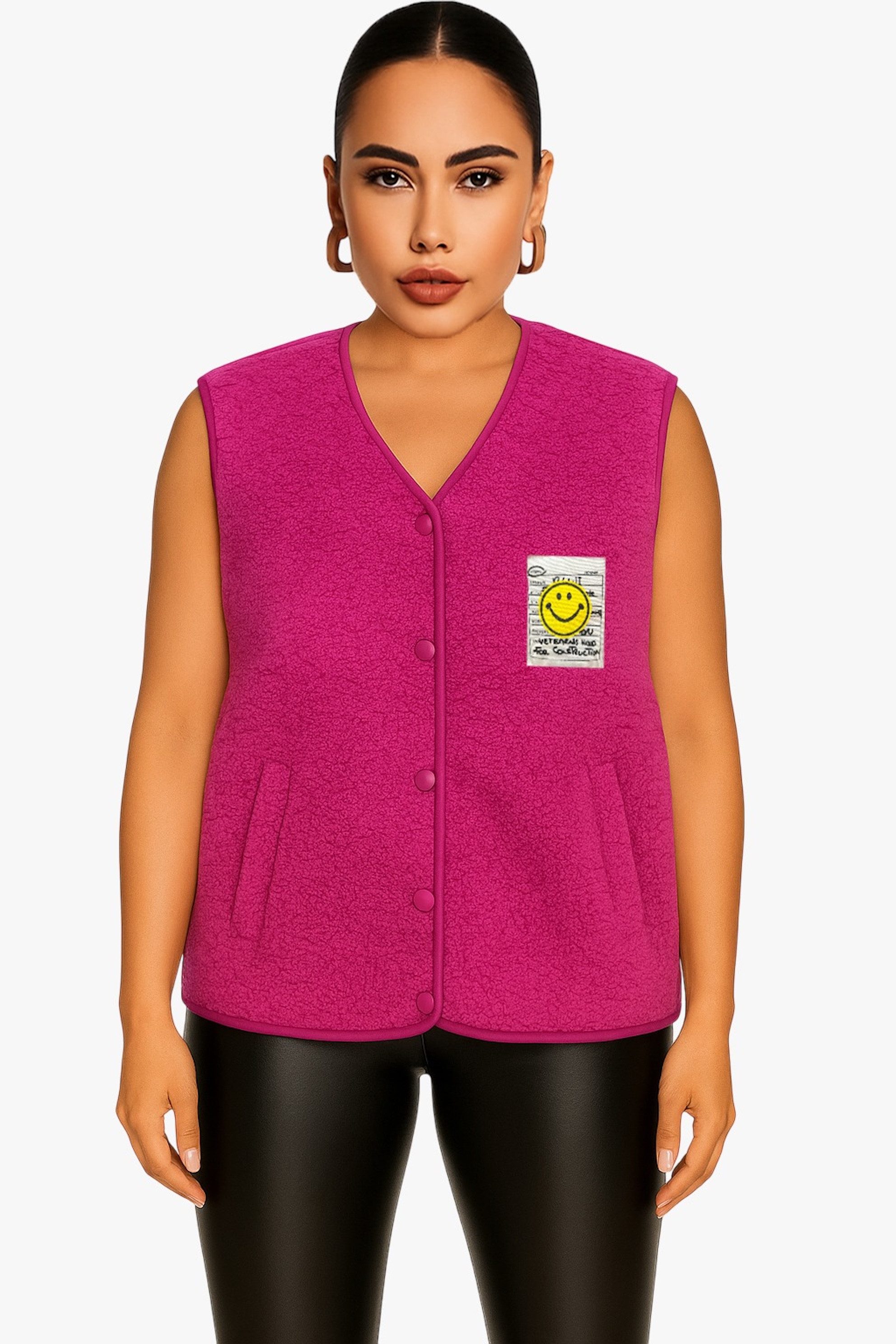 Worldclassca Fellimitatweste Worldclassca Teddy Weste Smiley günstig online kaufen