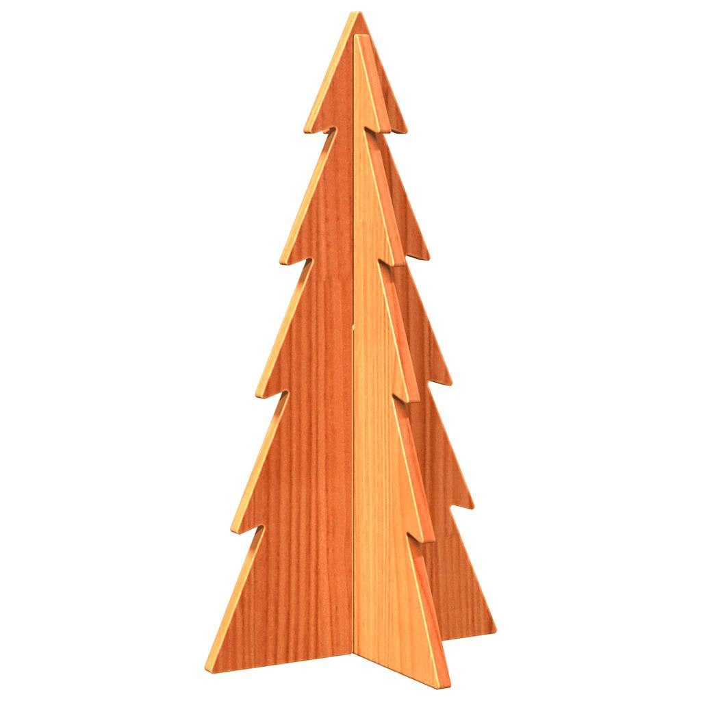vidaXL Künstlicher Weihnachtsbaum Weihnachtsbaum Holz zum Schmücken 59,5 cm Massivholz Kiefer