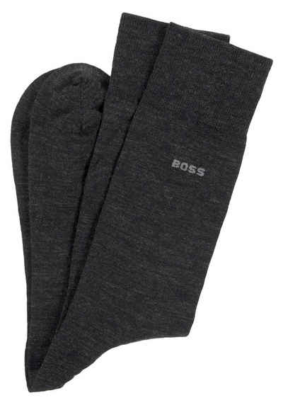 BOSS Basicsocken John RS Uni mit eingesticktem Logoschriftzug