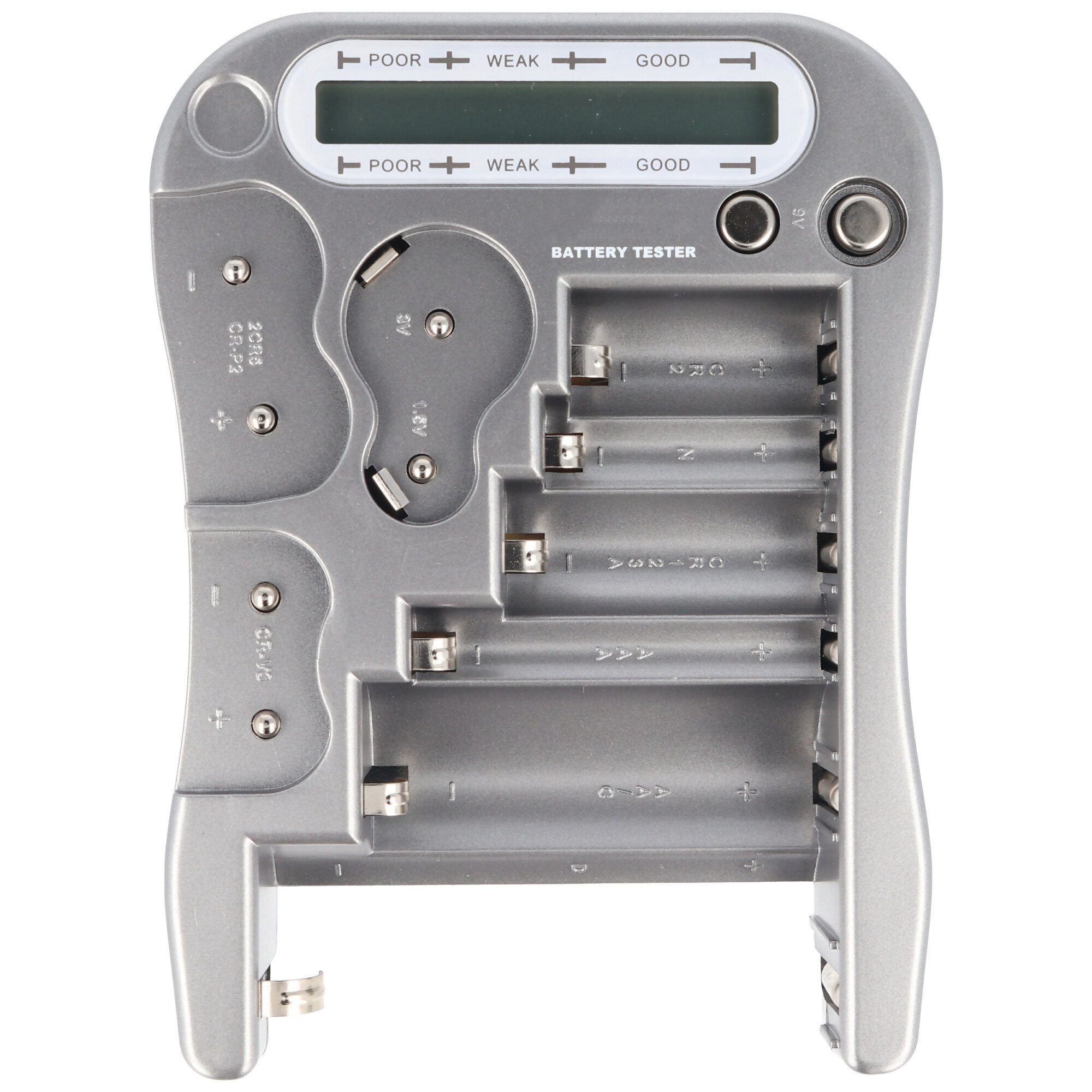 kraftmax Universal Akku- und Batterie Tester mit LCD-Display Batterie