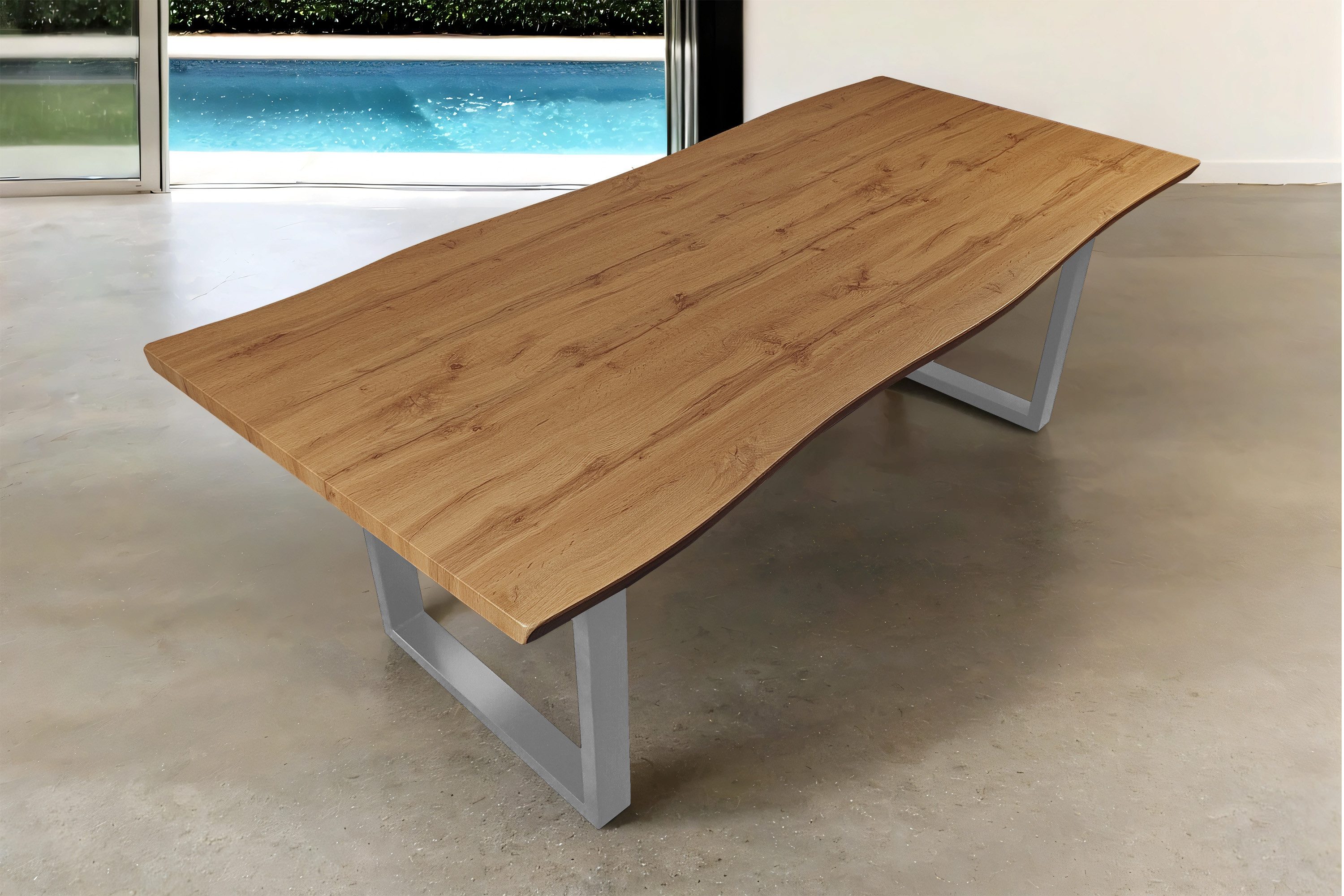 SAM® Esstisch Thora, verschiedene Holz-Optiken, U-Metallgestell, günstig online kaufen