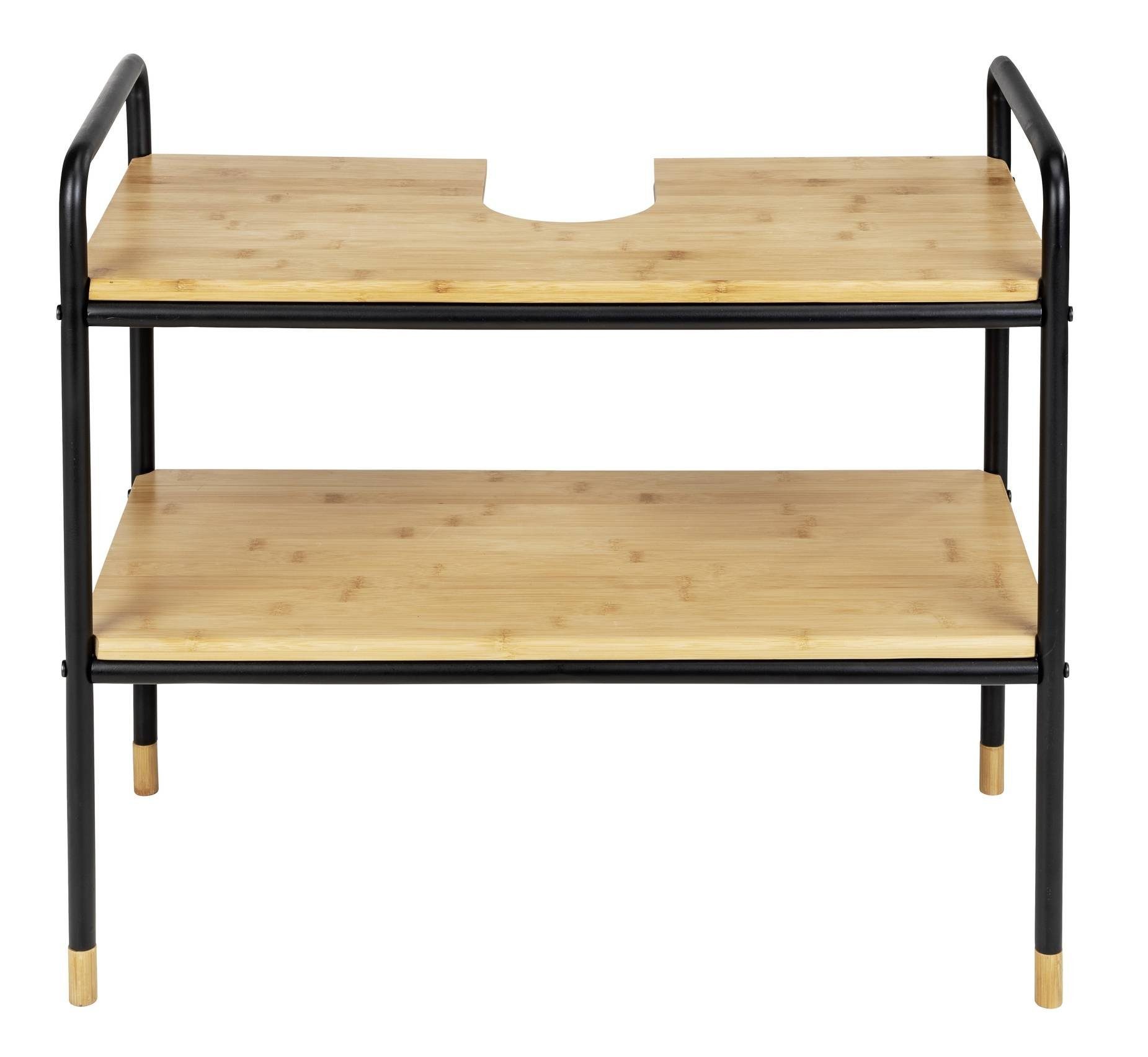 WENKO Waschbeckenschrank Waschbeckenunterschrank LOFT, 70 x 60 x 33,5 cm, Bambusplatte, WENKO