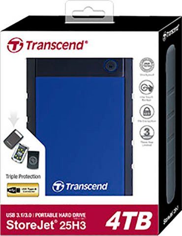 Transcend StoreJet 25H3B externe HDD-Festplatte (4 TB) 2,5"