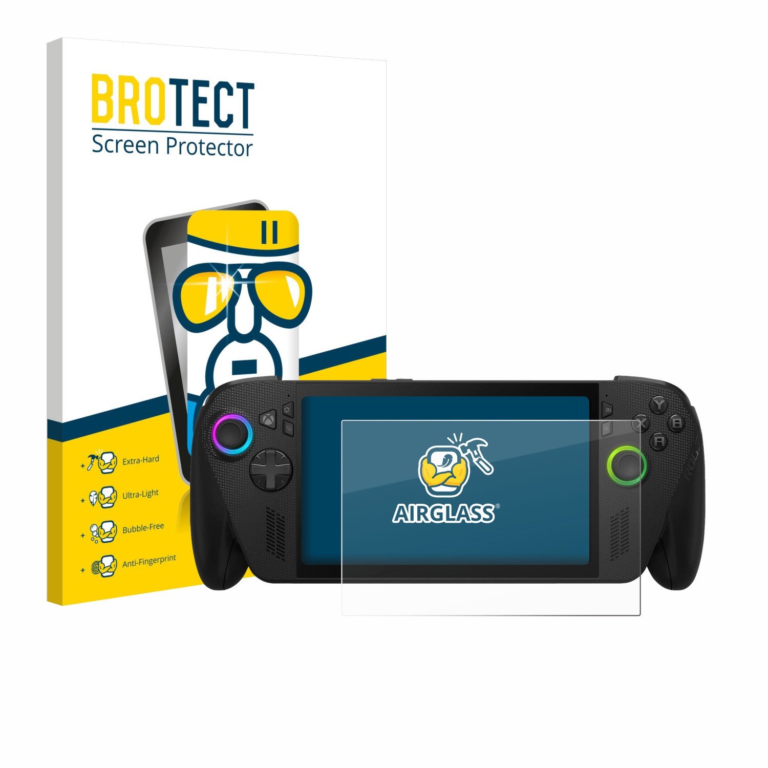 BROTECT Displayschutzglas Folie für ASUS ROG Xbox Ally X, Schutzfolie Glas Panzer Display Schutz klar