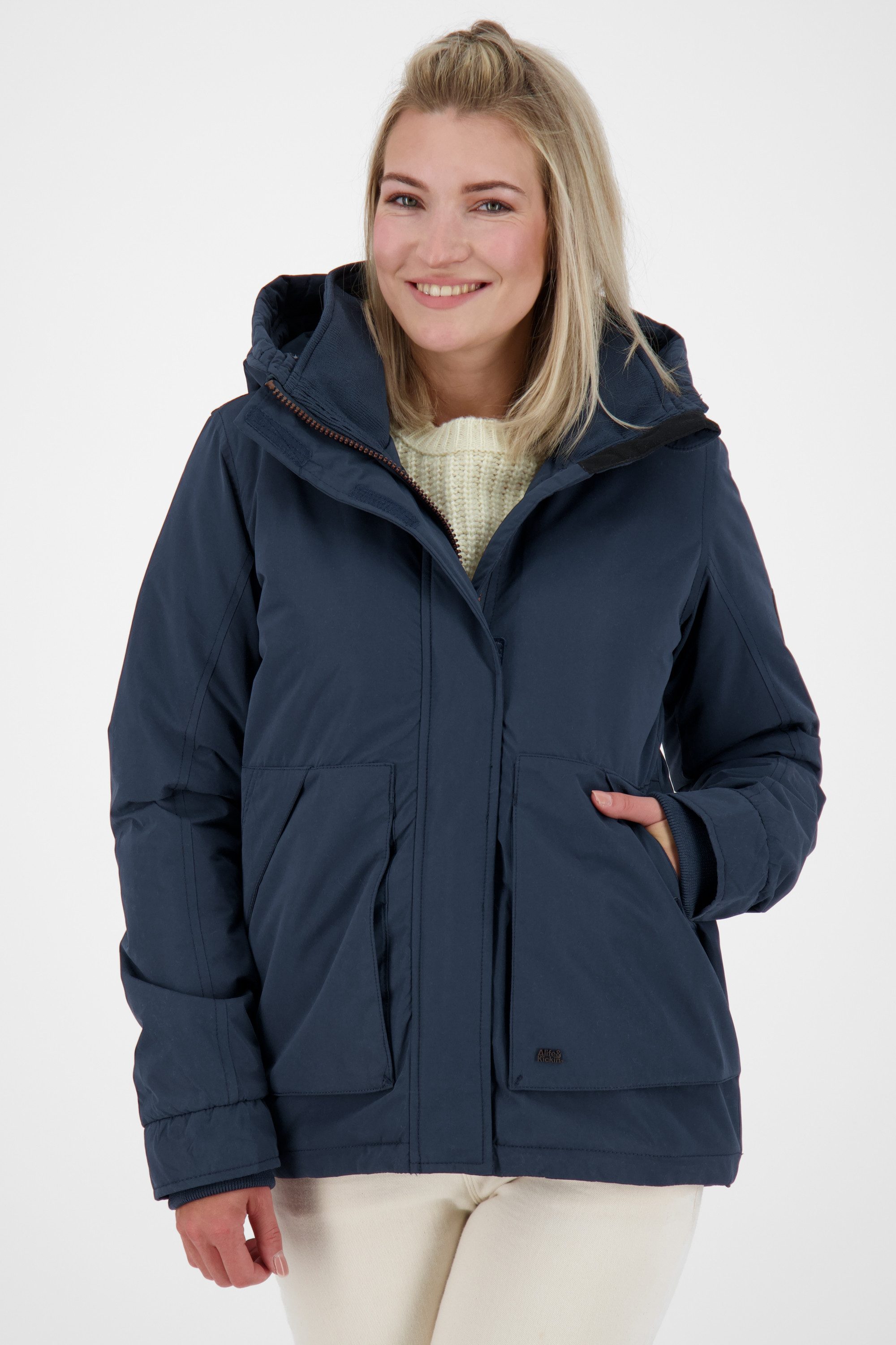 Alife & Kickin Winterjacke NaomiAK A Winterjacken Damen CS mit großer Kapuze