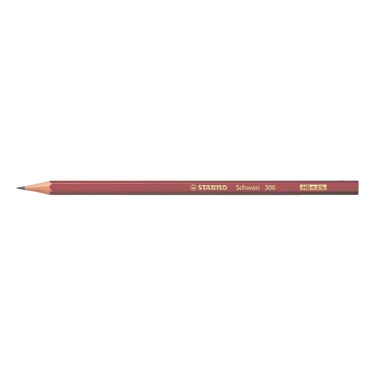 STABILO Bleistift Schwan, Sechskant, Klassischer HolzBleistift in Sechskantform ohne Radiergummi