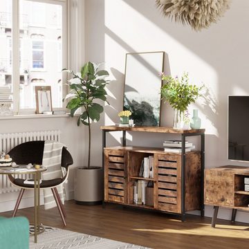 VASAGLE Sideboard Küchenschrank, Breite 100 cm, mit offenen Regalfächern