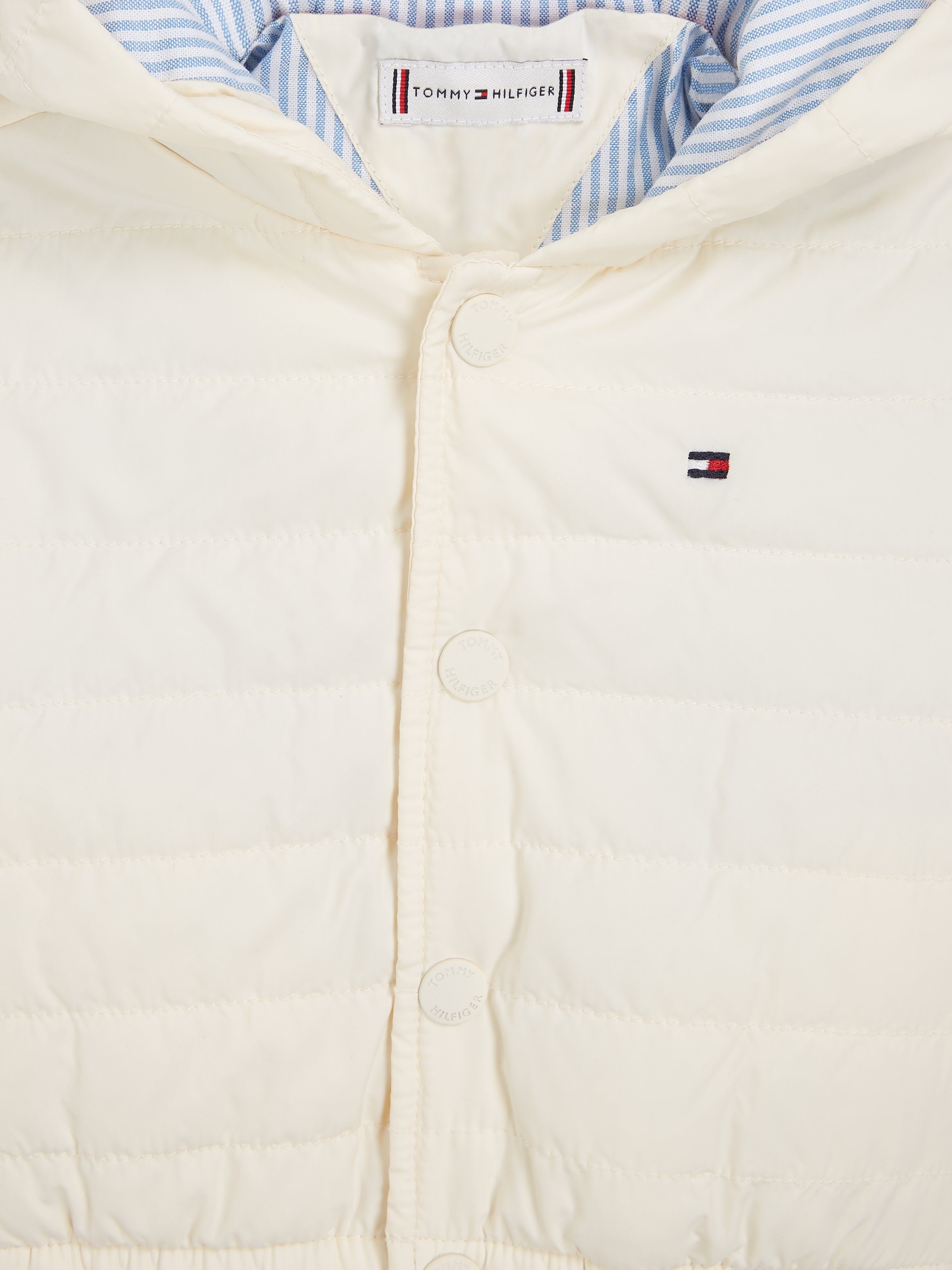Winterjacke Calico Hilfiger Logo-Details Tommy QUILTED BABY JACKET mit
