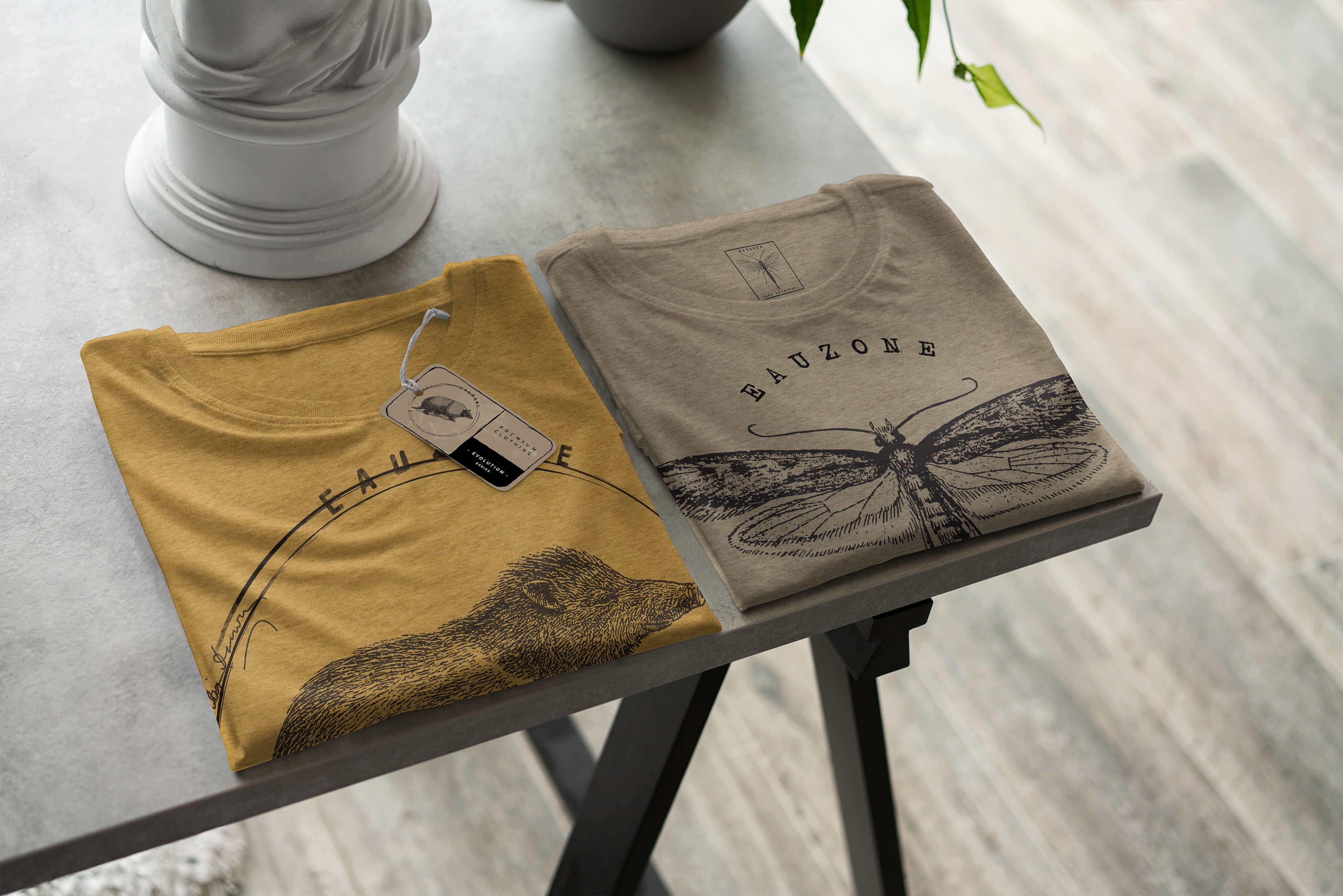 Sinus Art T-Shirt Evolution Antique Gold Wildschwein T-Shirt Herren
