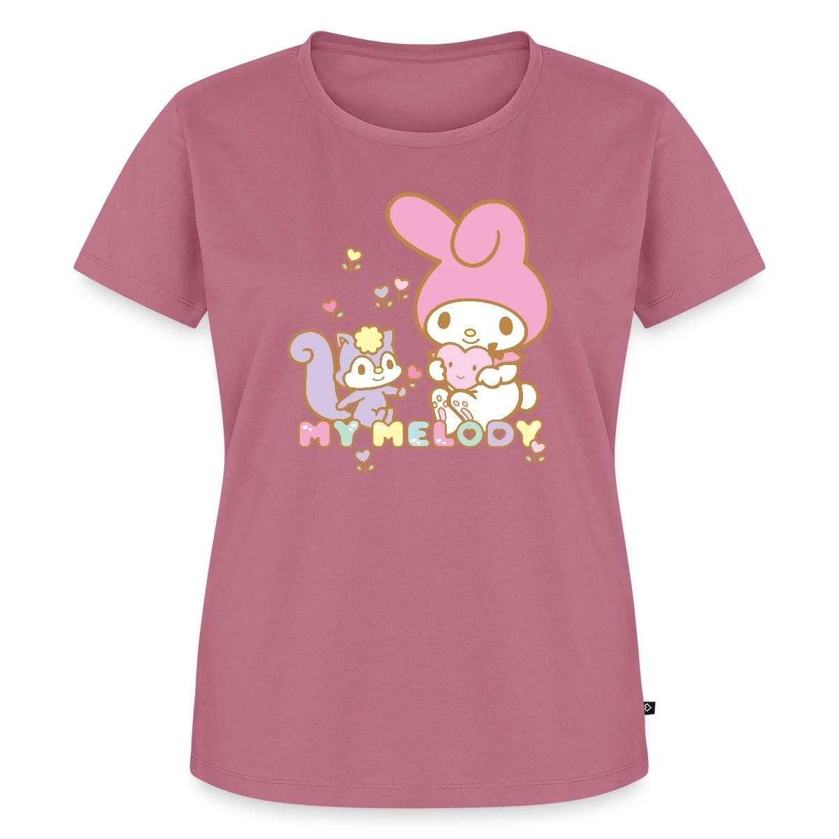 T-Shirt My Melody Pflückt Mit Risu Herzblümchen Frauen Premium T-Shirt