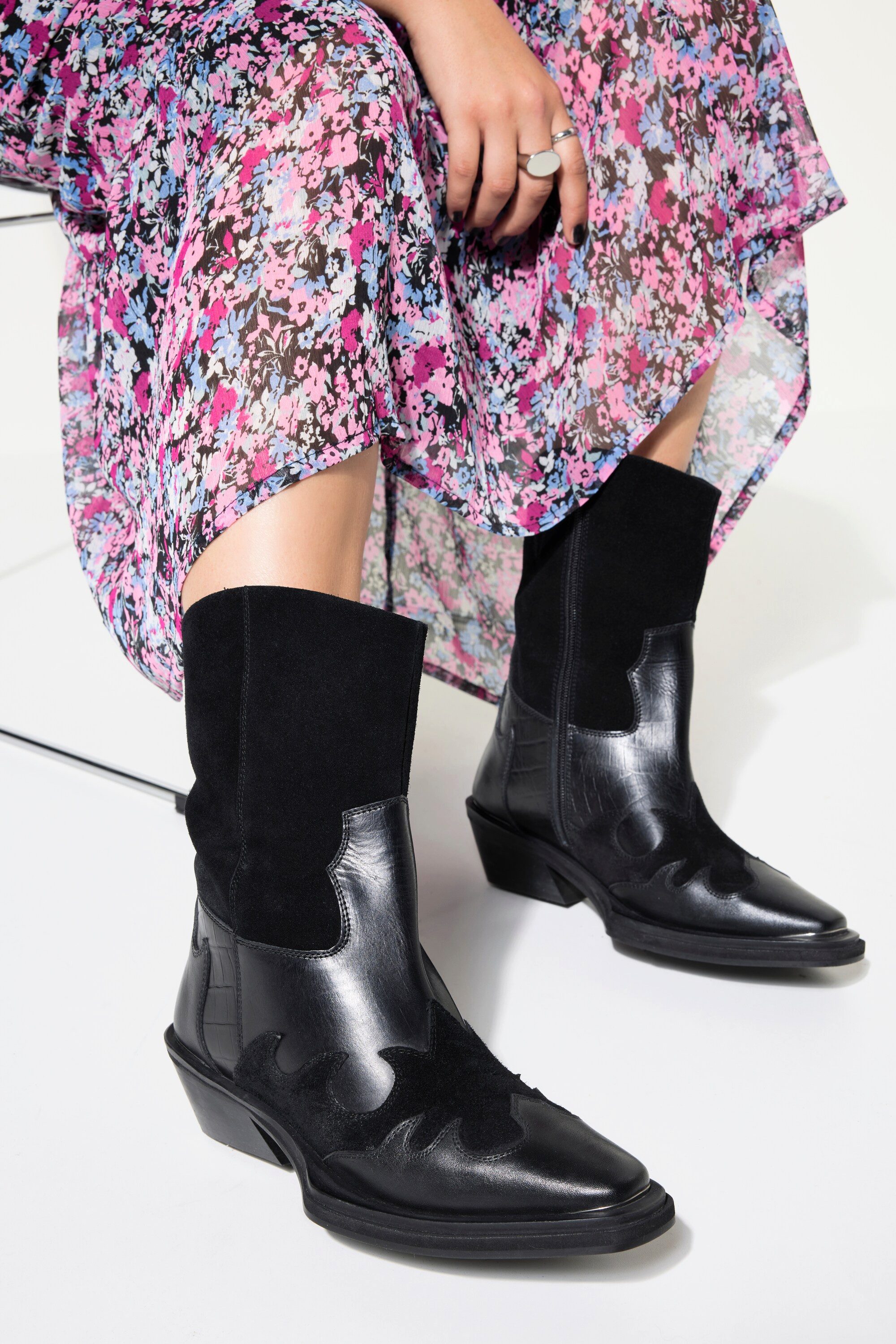 Studio Untold Cowboyboots echtes Leder Croco günstig online kaufen