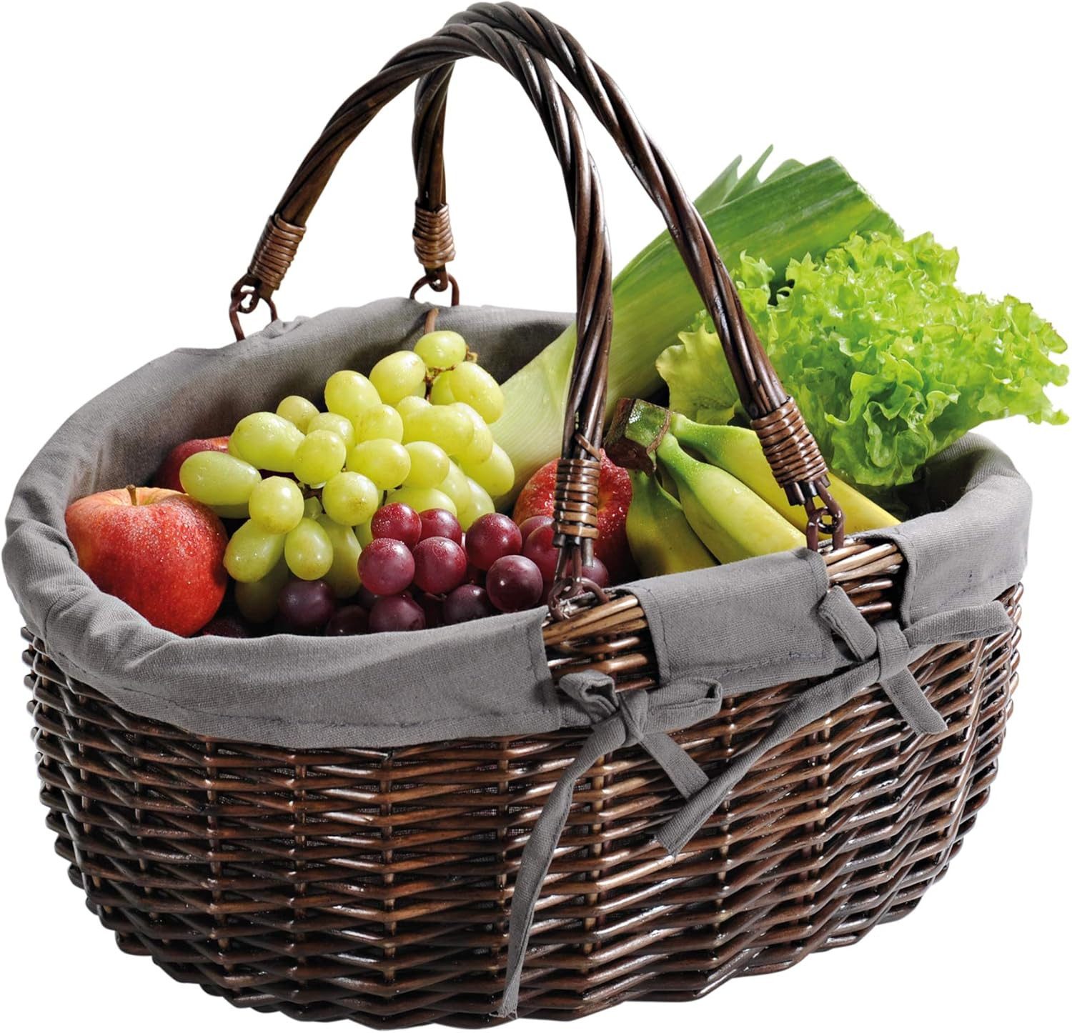 KESPER® Einkaufskorb Einkaufskorb, braun gebeizt, Weidengeflecht, günstig online kaufen