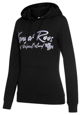 KangaROOS Kapuzensweatshirt Mit Stickerei und Blumendruck, Loungeanzug, Hoodie