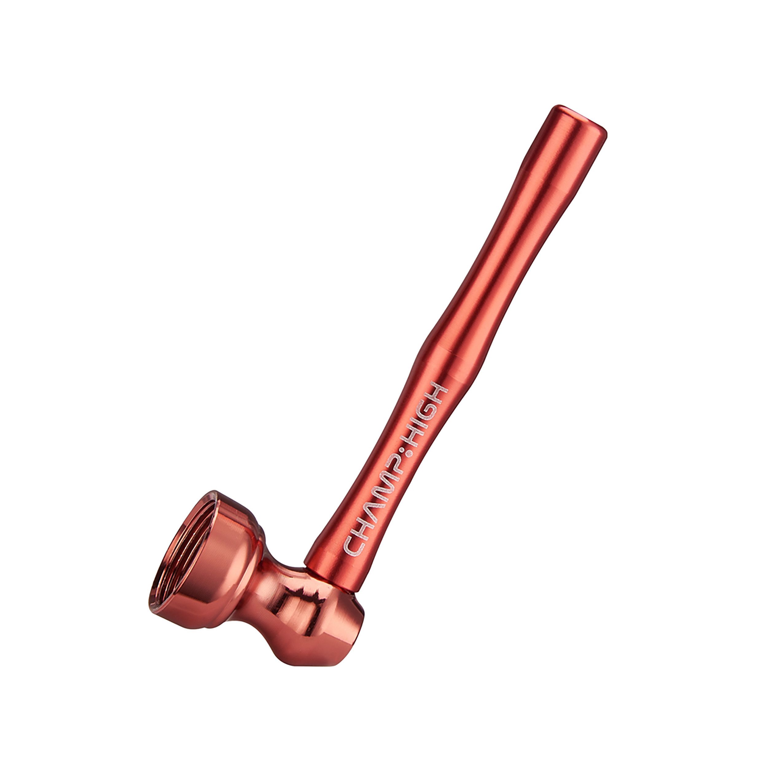 CHAMP HIGH Signalpfeife MINI PFEIFE ALU 8,5cm lang + 5 Sieben Rauchpfeife 83 (Rot), Handpfeife Tabakpfeife Tabak Pipe