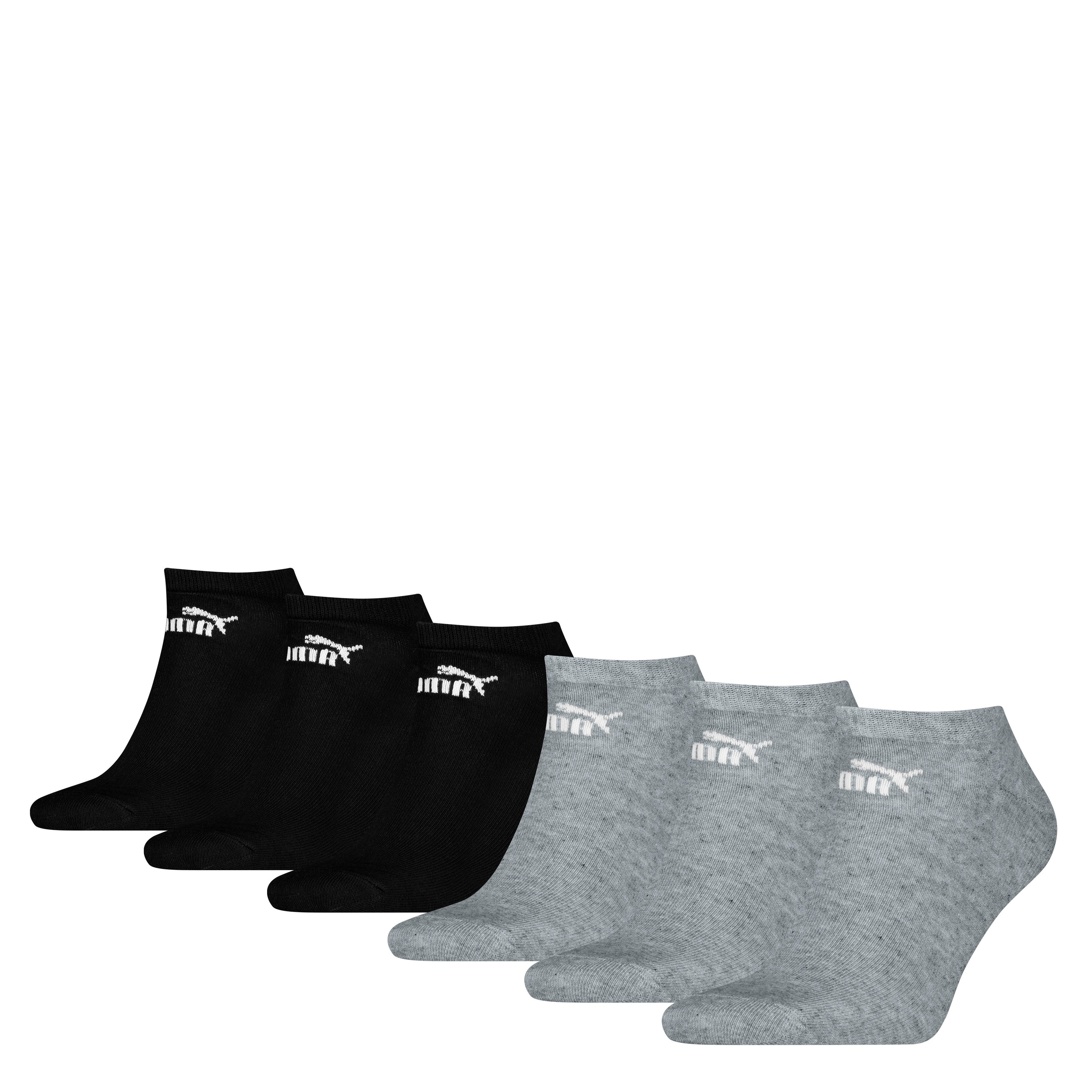 PUMA Sportsocken PUMA Damen und Herren Elements Sneaker Socken im 6er Pack (6-Paar) Logoschriftzug