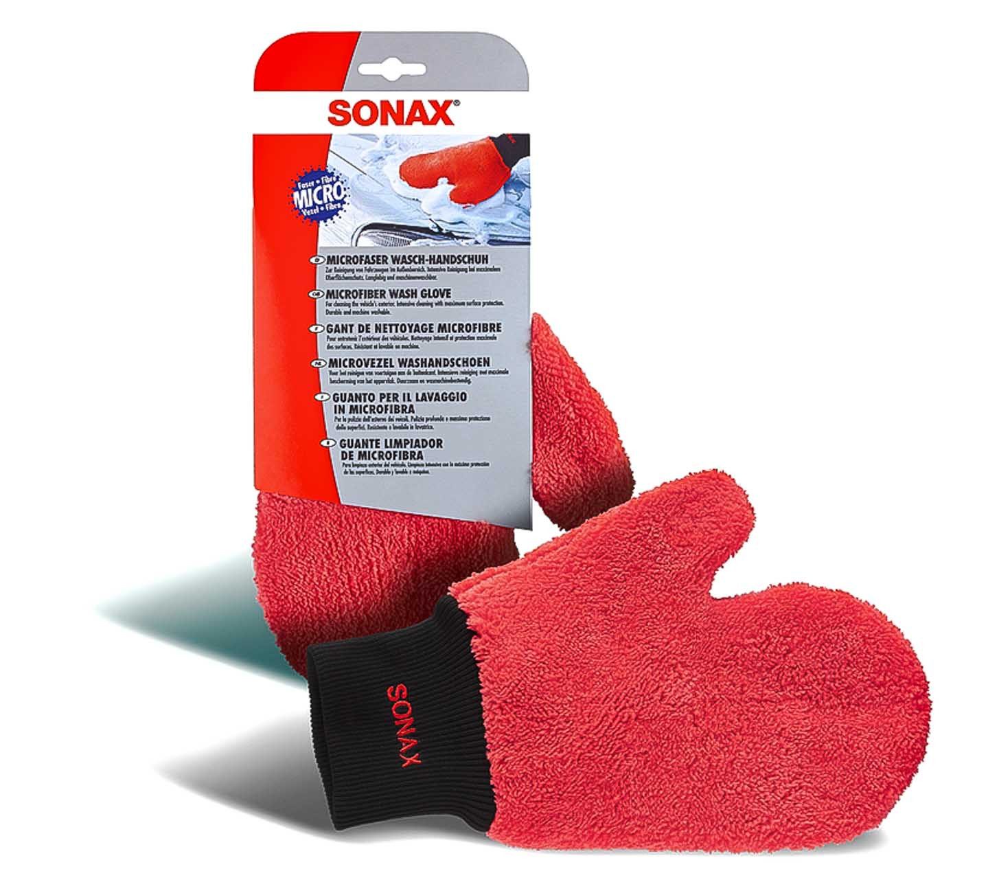 Sonax Waschhandschuh Auto Microfaser Wasch-Handschuh, (schonende Reinigung von Lack, Glas oder Kunststoffoberflächen), Auto Reinigung Waschhandschuh