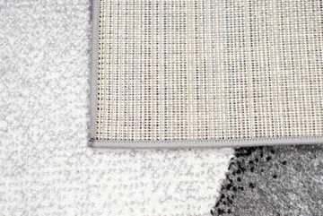 Teppich Moderner Wohnzimmer Teppich Wellen Design in schwarz grau anthrazit - pflegeleicht & strapazierfähig, Teppich-Traum, rechteckig, Höhe: 8 mm