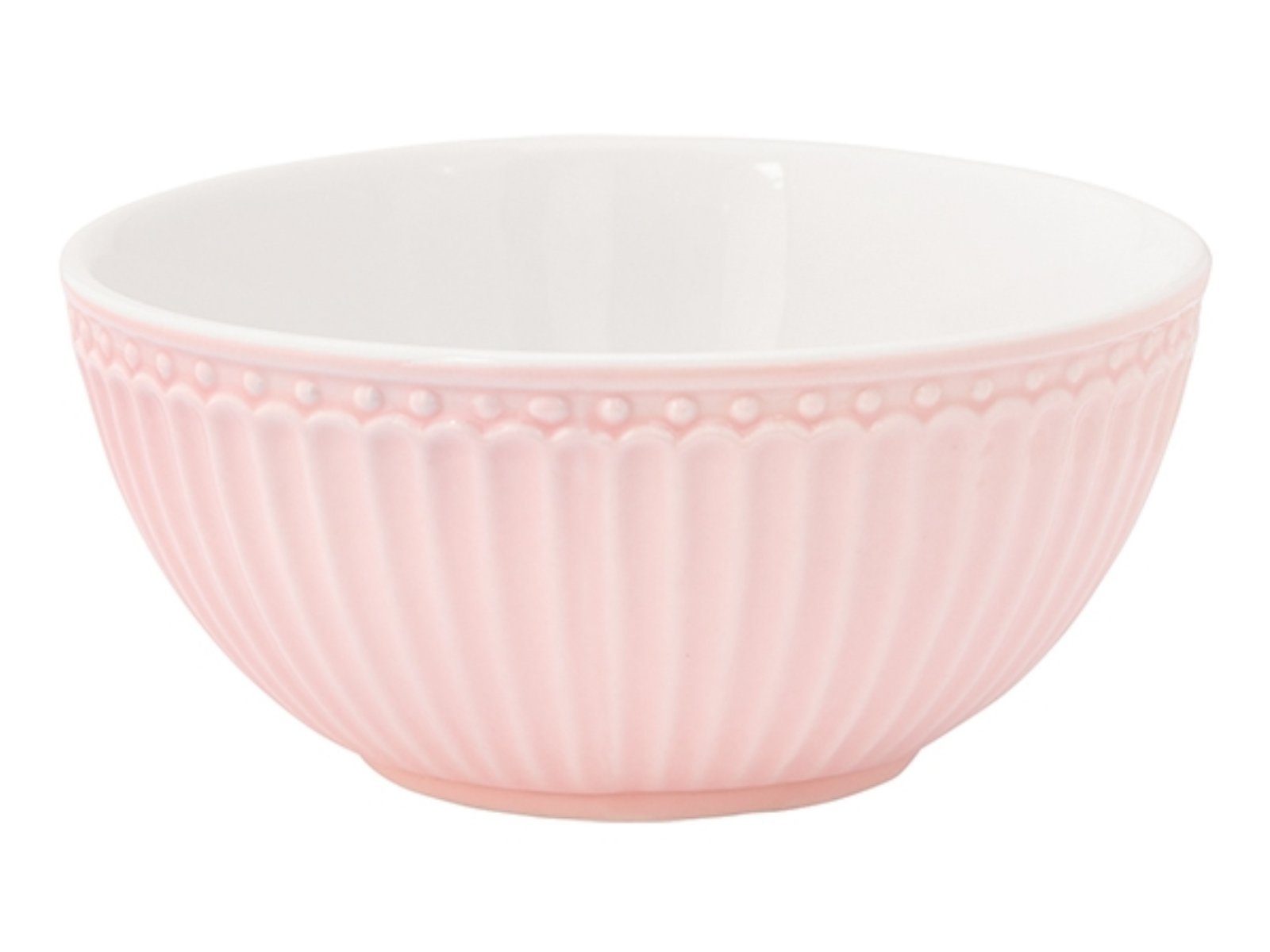 Greengate Müslischale Alice Müslischale pale pink 14 cm, Stoneware, (Schüsseln & Schalen)