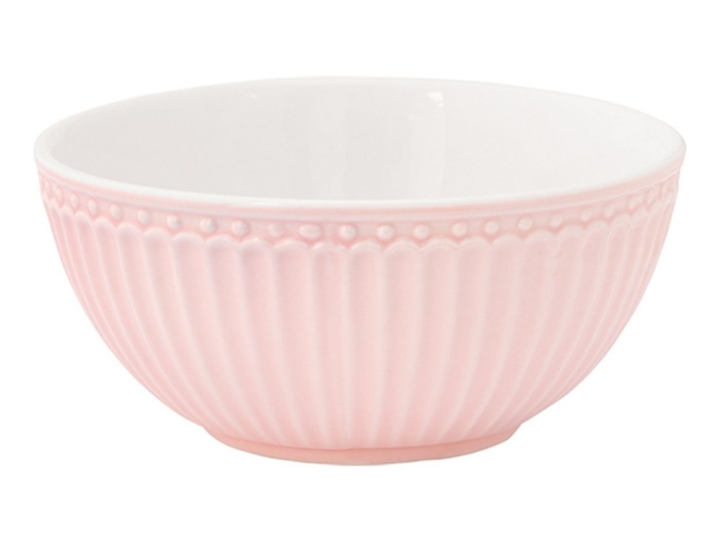 Greengate Müslischale Alice Müslischale pale pink 14 cm, Steinzeug, (Schüsseln & Schalen)