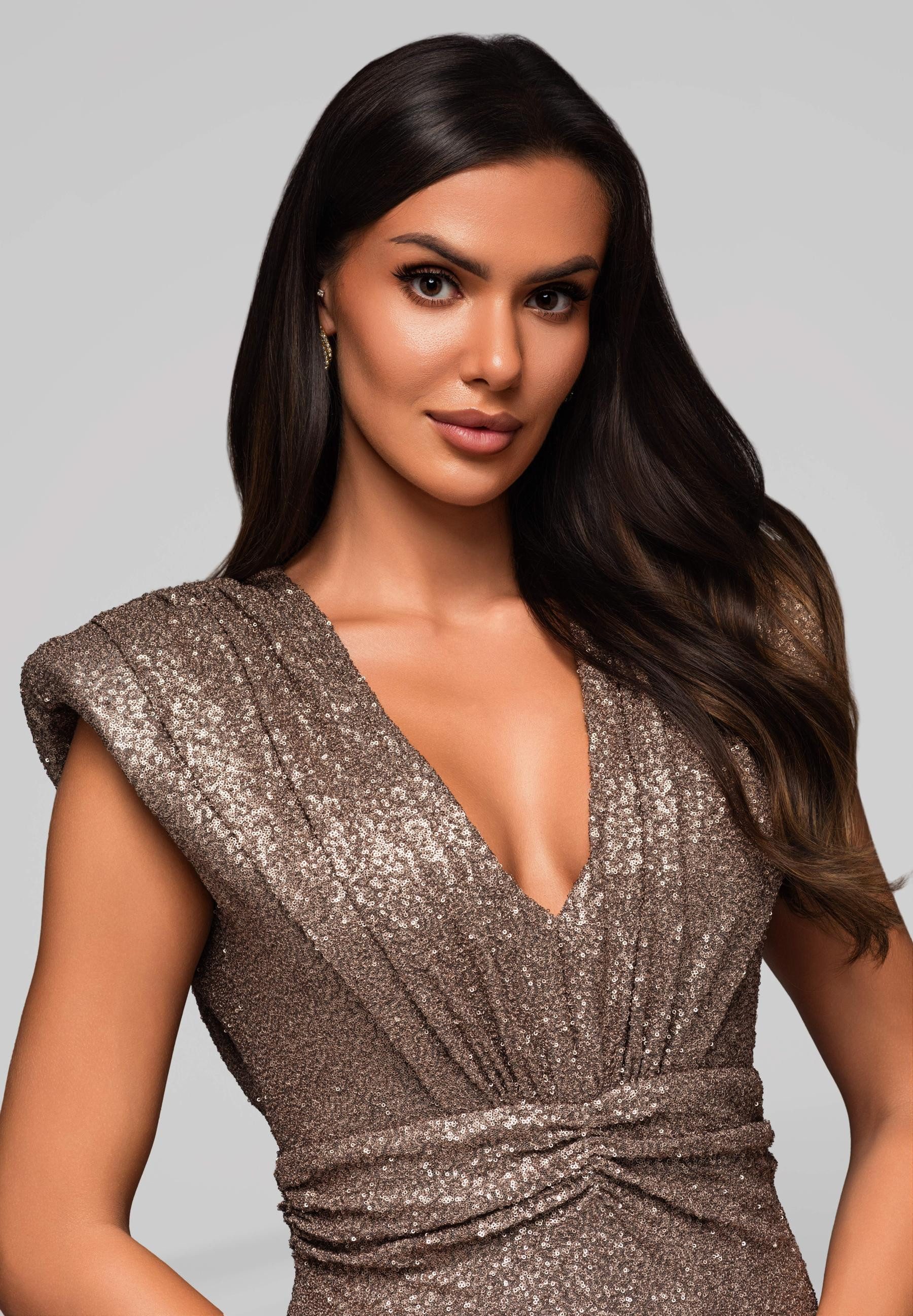 OMBRE Abendkleid Elegantes Midi-Paillettenkleid günstig online kaufen