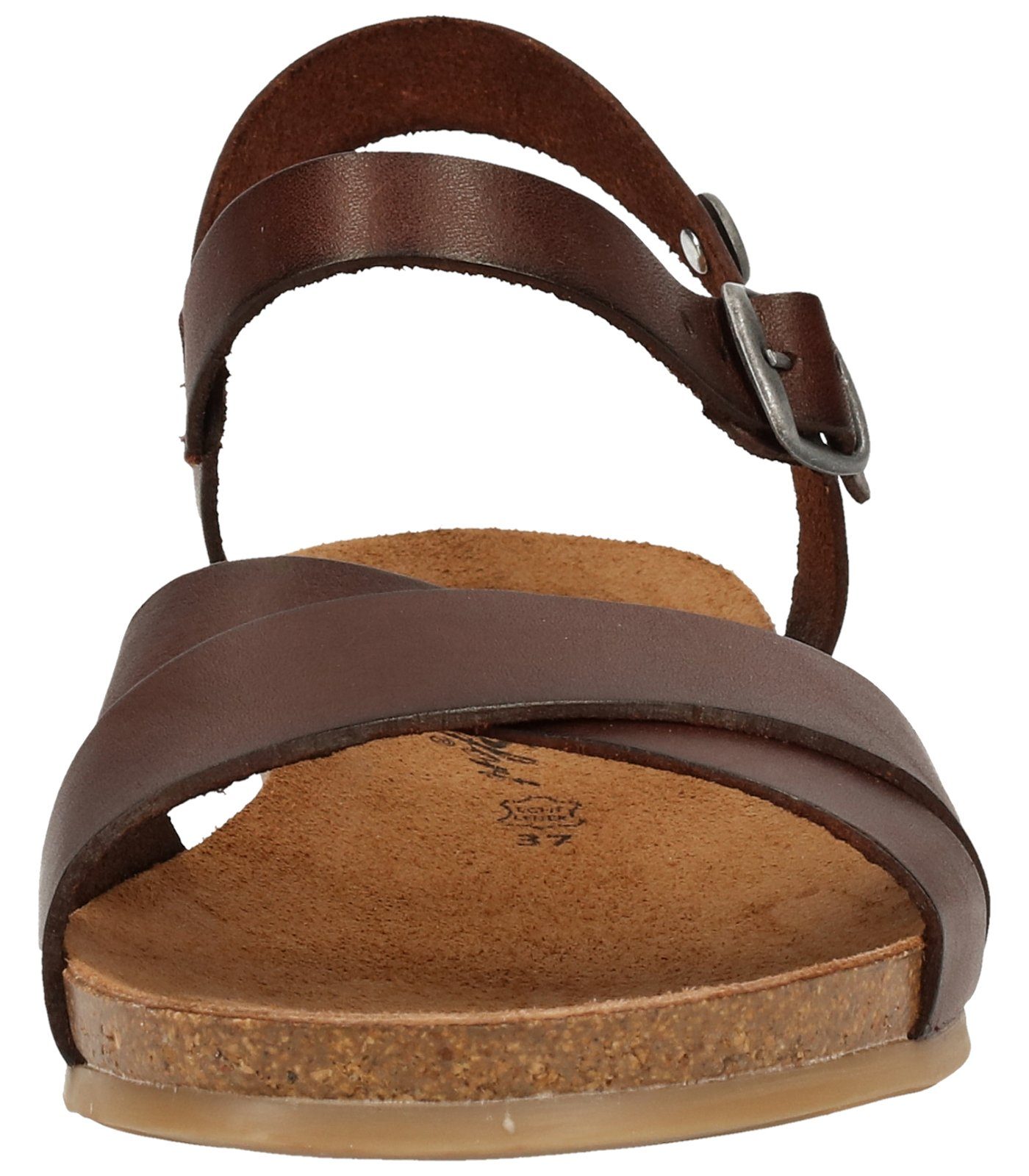 Dunkelbraun Sandalen COSMOS Riemchensandalette Comfort Leder