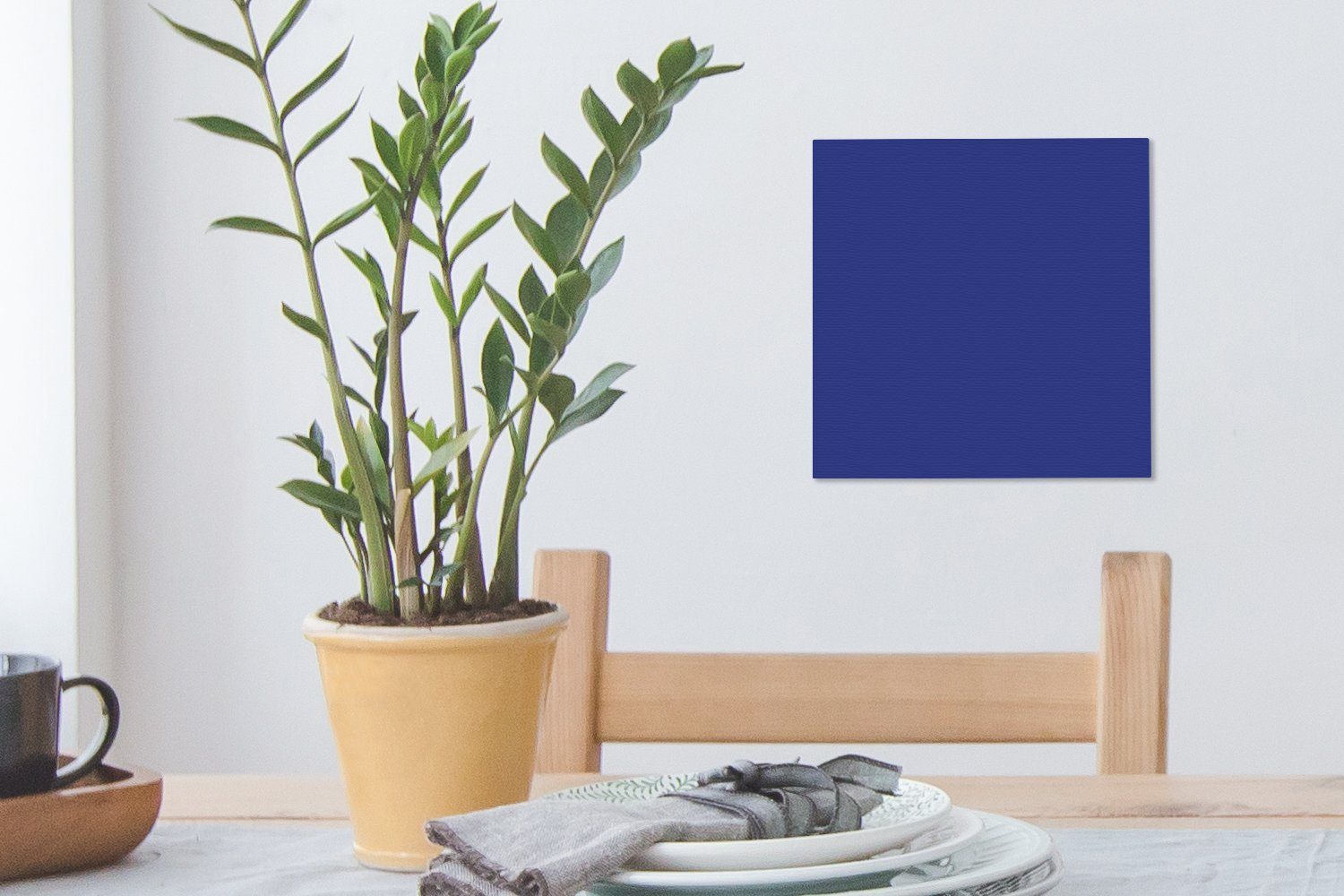OneMillionCanvasses® Leinwandbild Blau - Leinwand bunt Palette Schlafzimmer Bilder - für St), Interieur, (1 Wohnzimmer