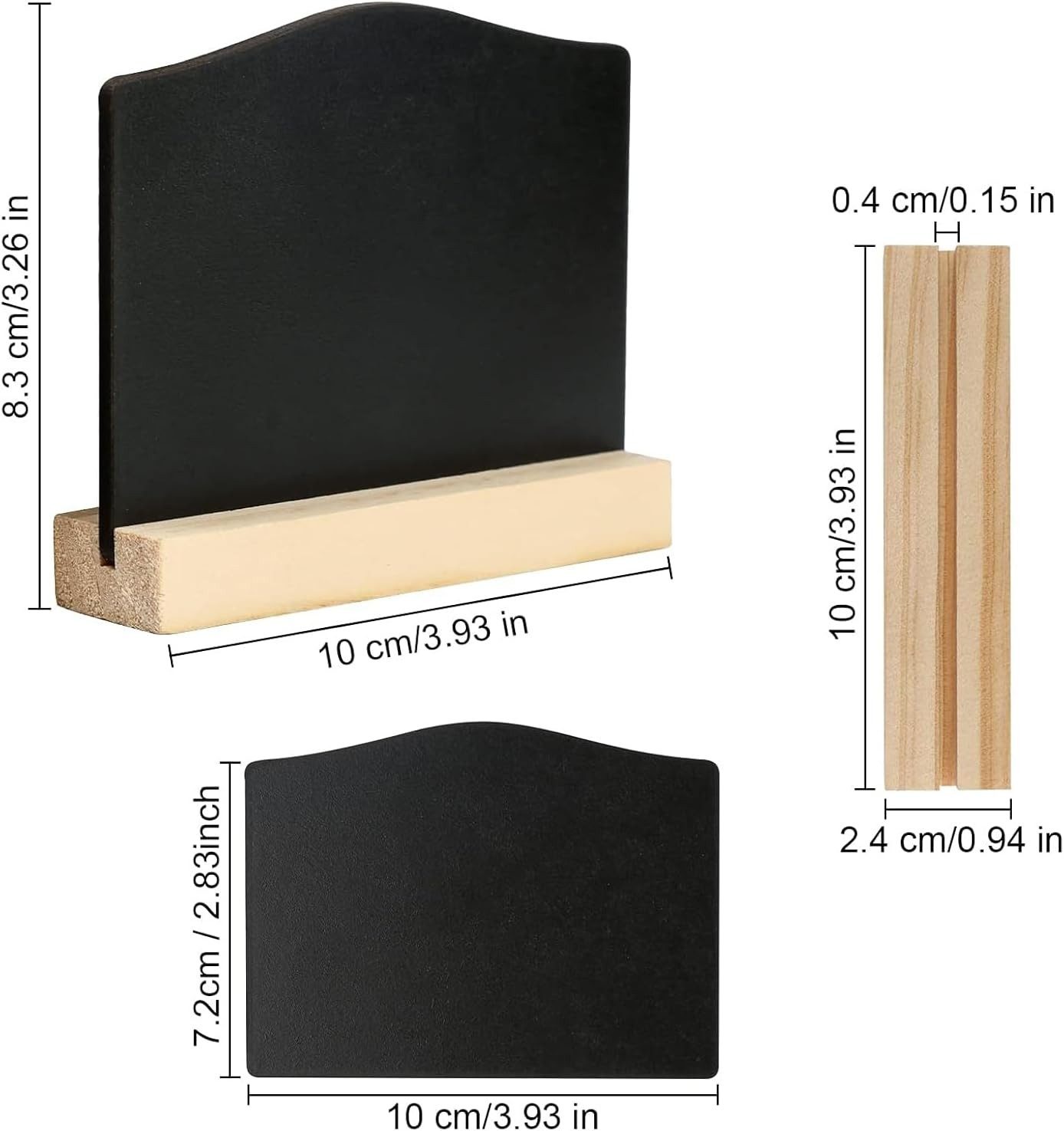 FELIXLEO Malkreide 12x Kreidetafel Klein L-Form Aufsteller für Buffet Preisschilder, (1-tlg)