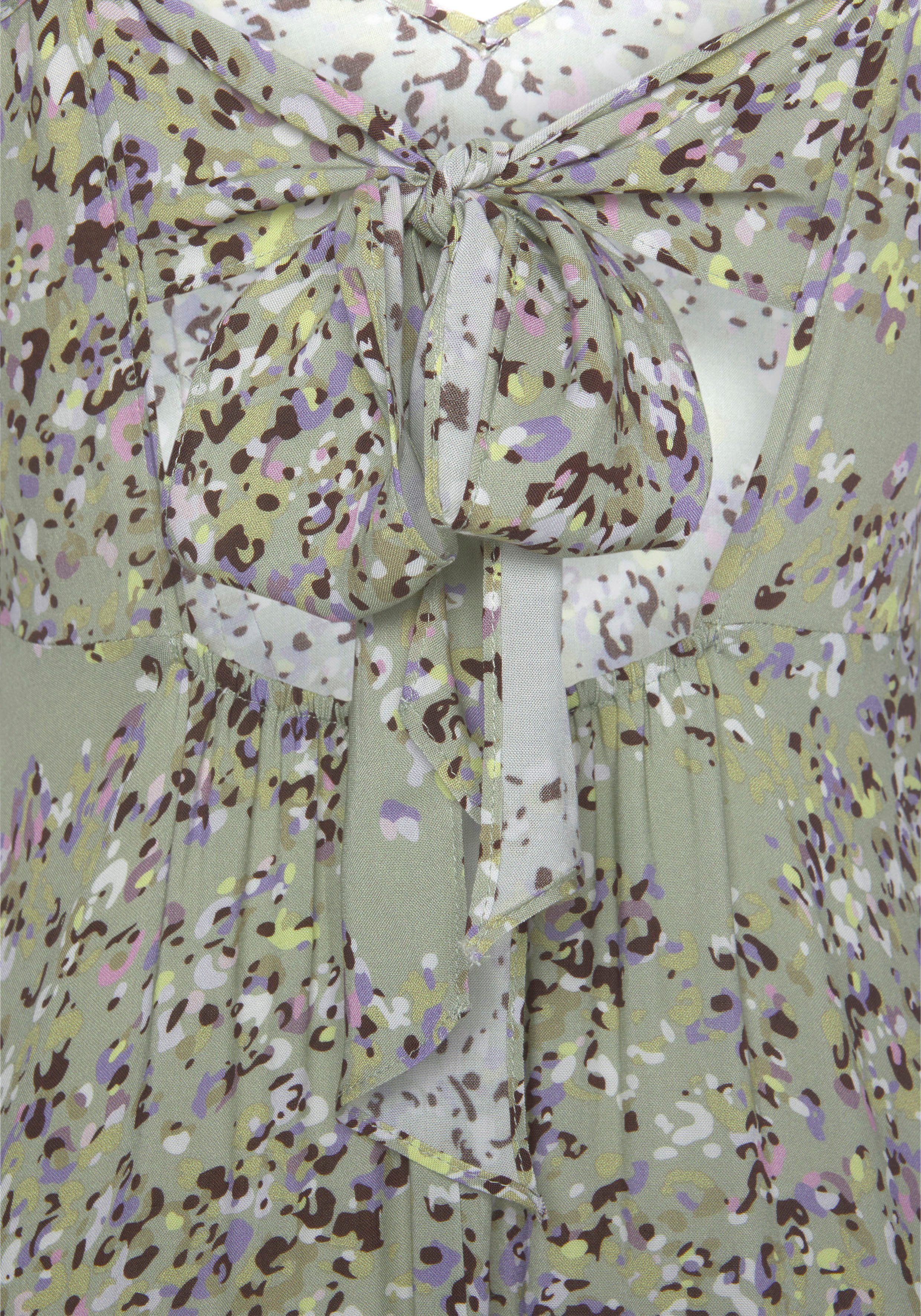 LASCANA Maxikleid Cut-Out am Rücken aus leichter Webware mit Blümchendruck Elegantes Sommerkleid, Spaghettikleid, Viskosekleid, festlich
