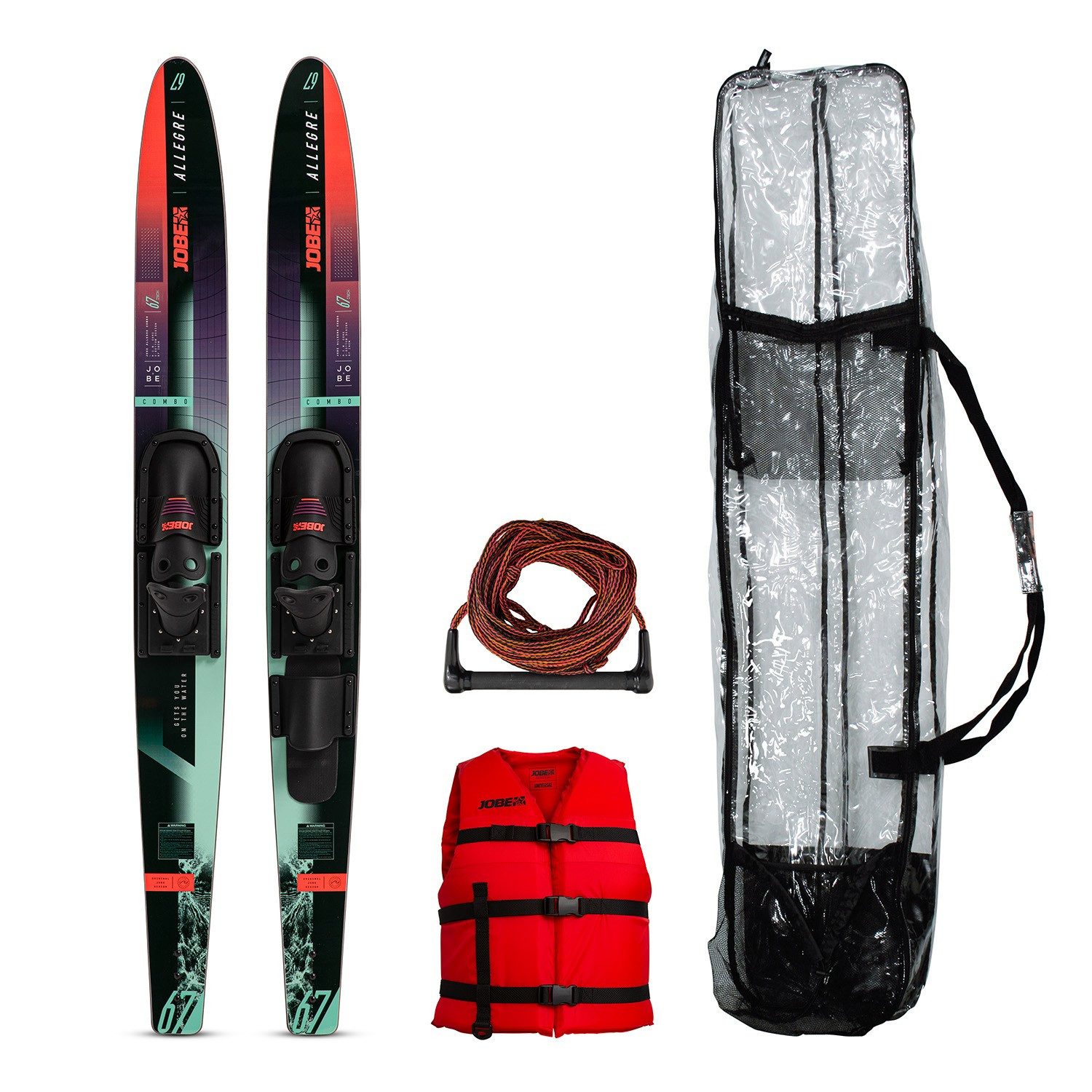 Jobe SUP-Board Wasserski Set 67 Allegre Combo Ski Weste Leine Tasche Einsteiger