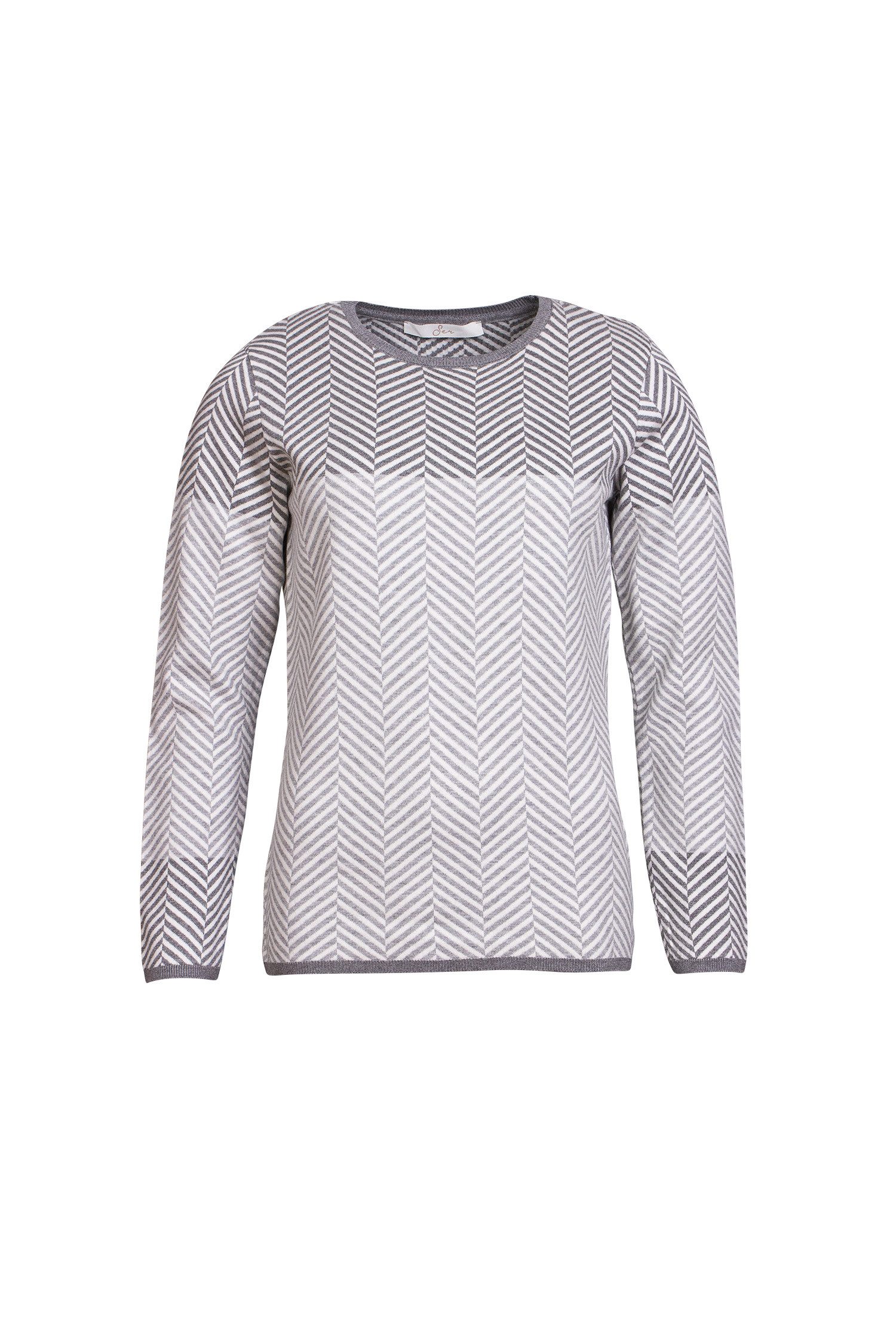 SER Rundhalspullover Pullover Herringbone W8240202 auch günstig online kaufen