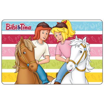 United Labels® Lunchbox Bibi und Tina Brotdose mit Trennwand Rot, Kunststoff (PP)