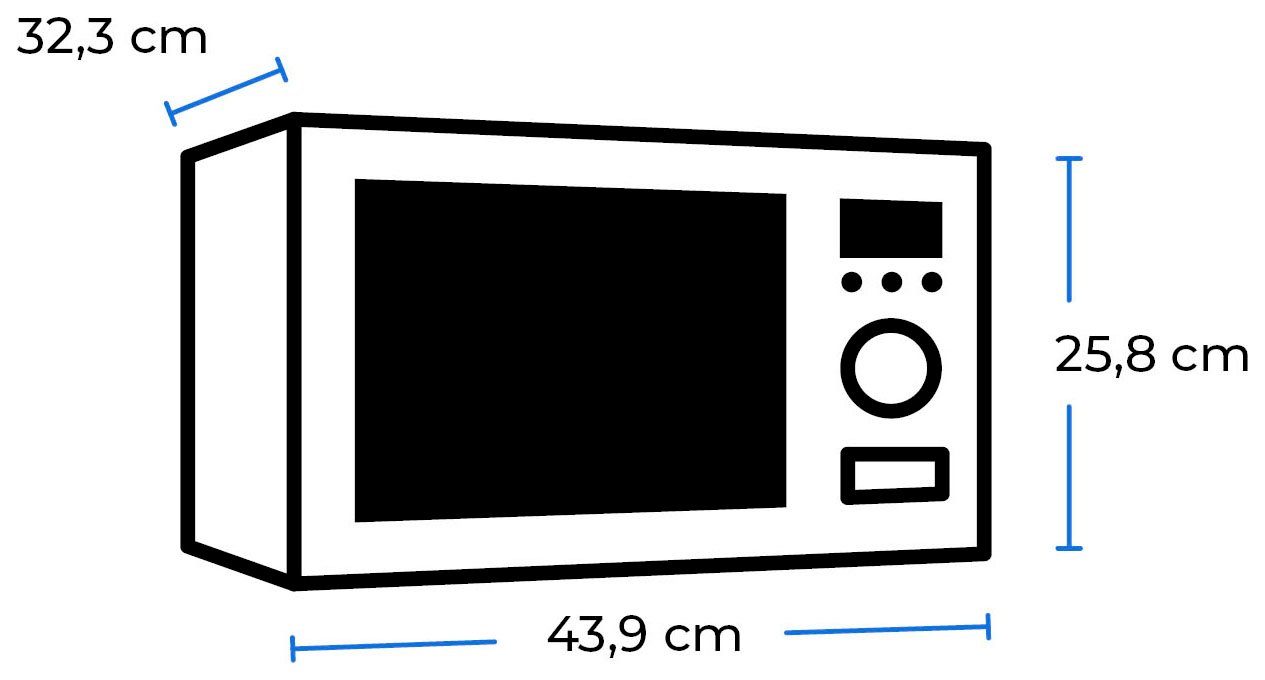 exquisit Mikrowelle MW 900-030G weiss, Grill, Mikrowelle, 20 l