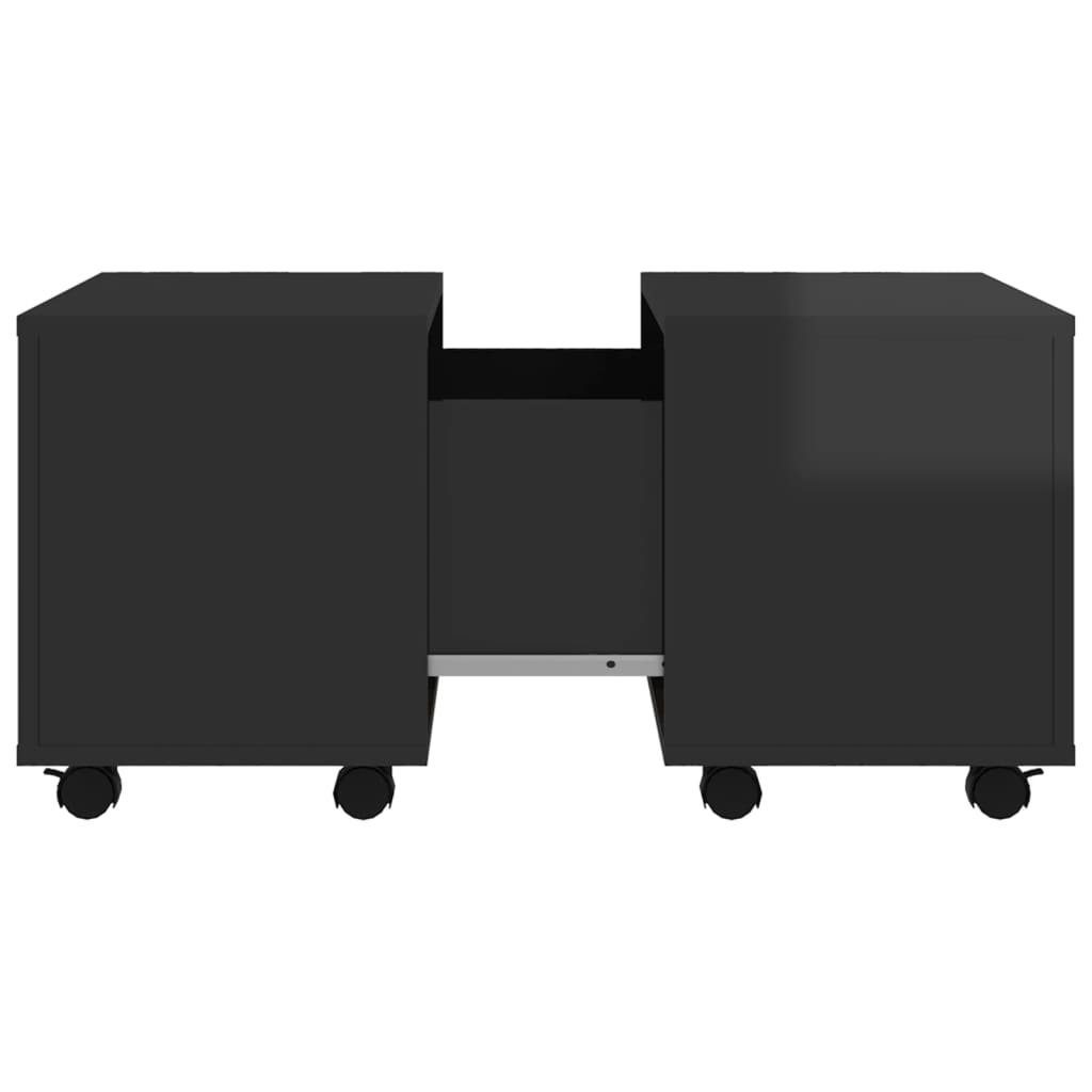 vidaXL Couchtisch Hochglanz-Schwarz 60x60x38 Hochglanz-Schwarz Hochglanz-Schwarz cm | Holzwerkstoff Couchtisch (1-St)