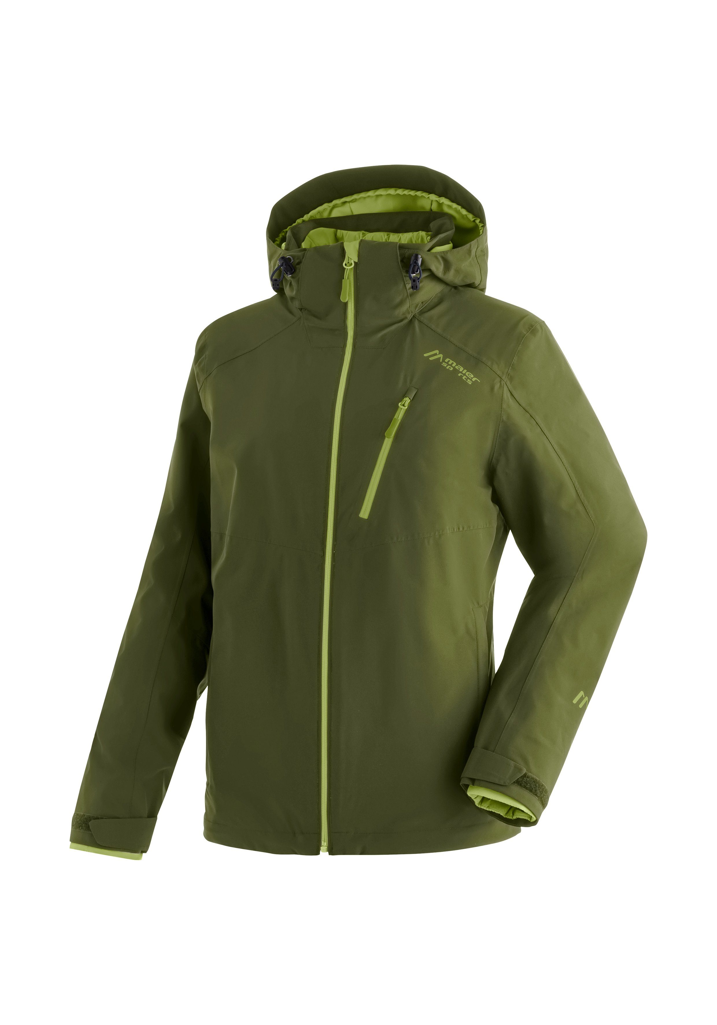 Maier Sports 3-in-1-Funktionsjacke Ribut W Wander-Jacke für Damen, wasserdicht und atmungsaktiv dunkelgrün