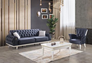 JVmoebel Wohnzimmer-Set Luxus Sofagarnitur Couch Set Möbel 3+3+1 Couchtisch Möbel 4tlg., (4-St)