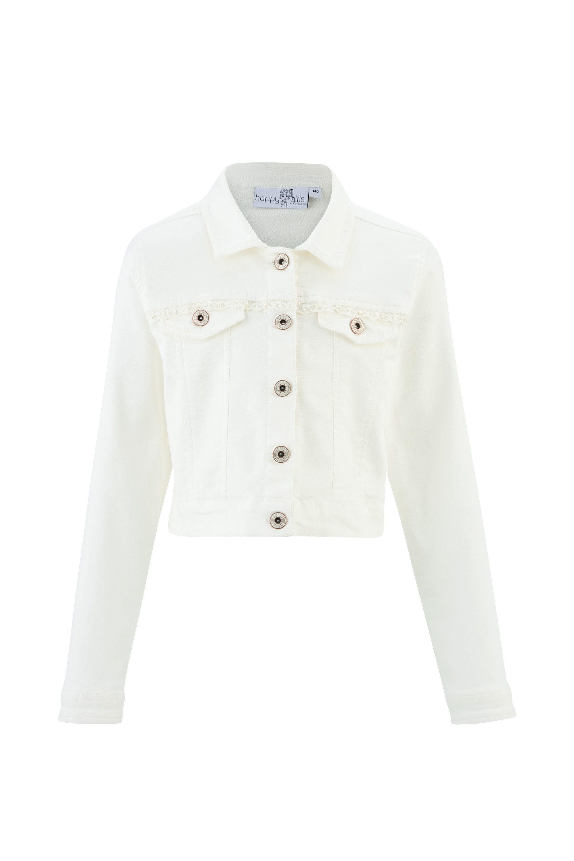 happy girls Jeansjacke mit tollem Spitzendetail