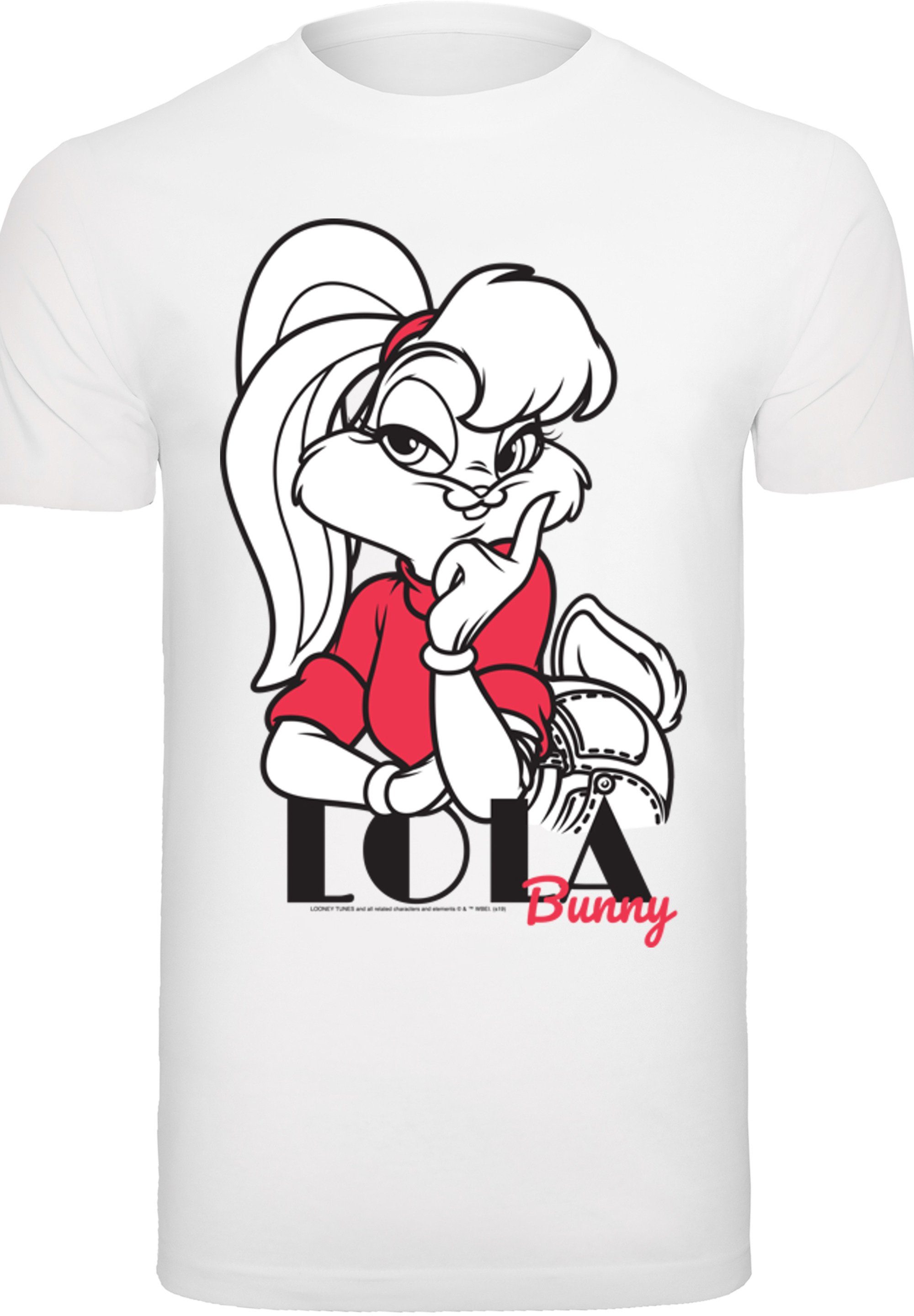 Tragekomfort T-Shirt Herren,Premium Merch Classic ,Regular-Fit,Basic,Bedruckt, Bunny F4NT4STIC Looney hohem mit Lola Tunes Baumwollstoff Sehr weicher