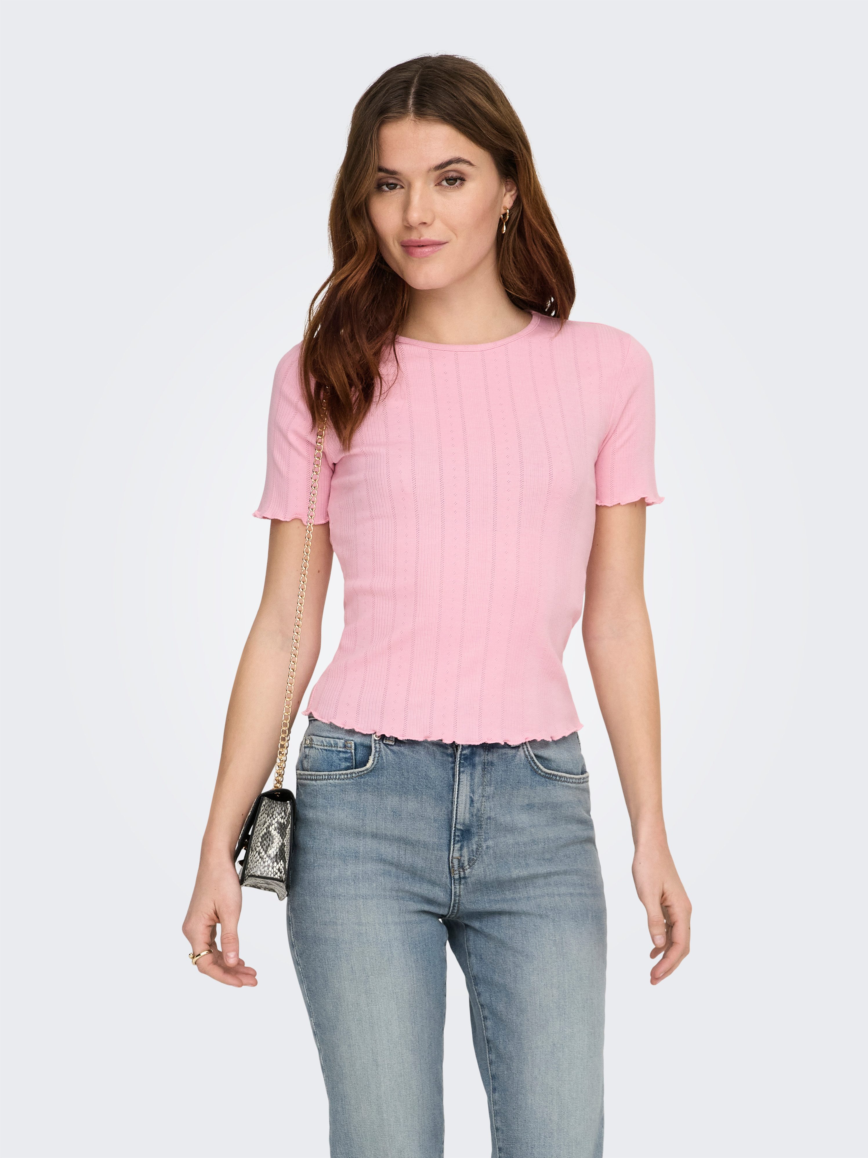 ONLY Kurzarmshirt ONLTENNA O-NECK S/S TOP JRS NOOS