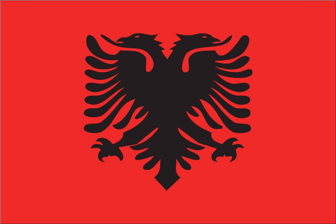 Flagge g/m² flaggenmeer 160 Albanien Querformat
