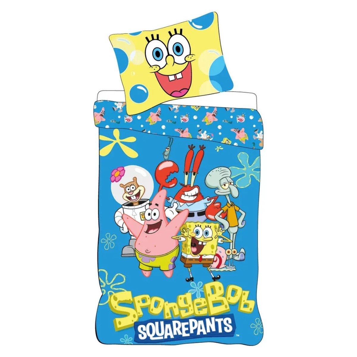 Sponge Bob Kinderbettwäsche SpongeBob Schwammkopf Sea Squad Kinderbettwäsche-Set für den